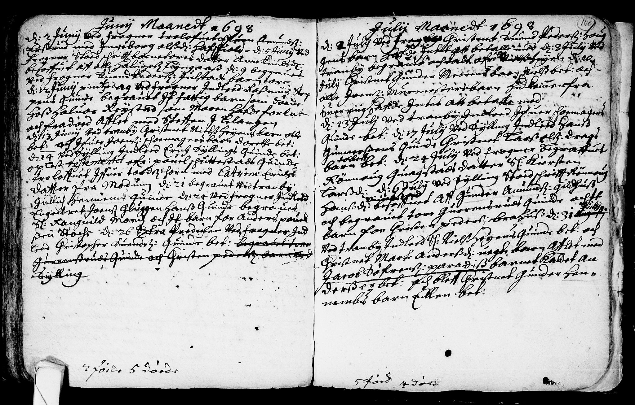 Lier kirkebøker, AV/SAKO-A-230/F/Fa/L0001: Parish register (official) no. I 1, 1672-1701, p. 160