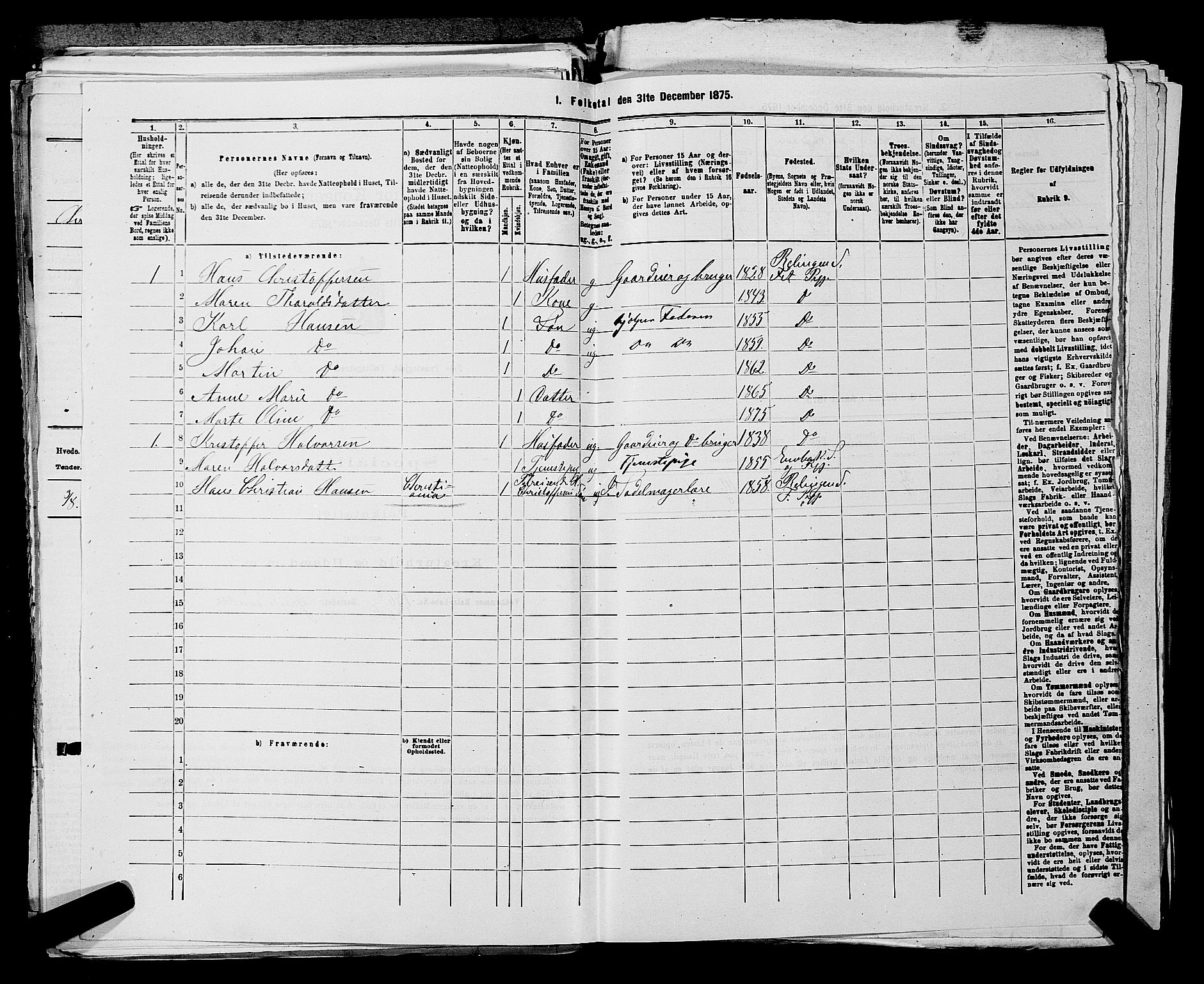 RA, 1875 census for 0227P Fet, 1875, p. 1264