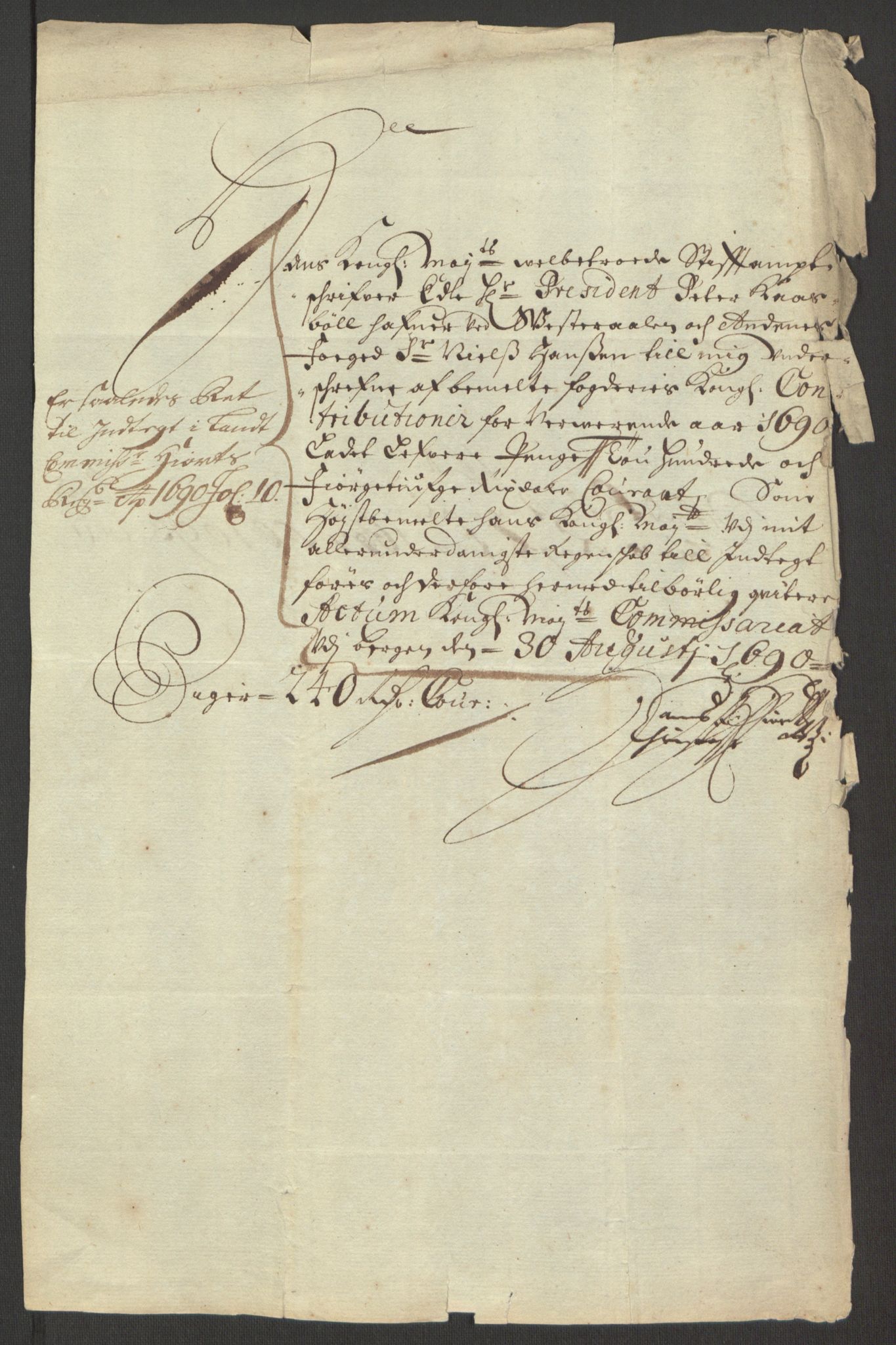 Rentekammeret inntil 1814, Reviderte regnskaper, Fogderegnskap, AV/RA-EA-4092/R67/L4676: Fogderegnskap Vesterålen, Andenes og Lofoten, 1691-1693, p. 384