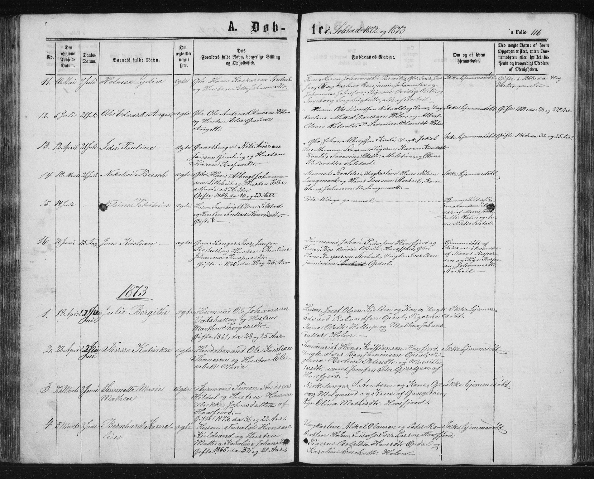 Ministerialprotokoller, klokkerbøker og fødselsregistre - Nordland, SAT/A-1459/810/L0159: Parish register (copy) no. 810C02 /2, 1863-1883, p. 116