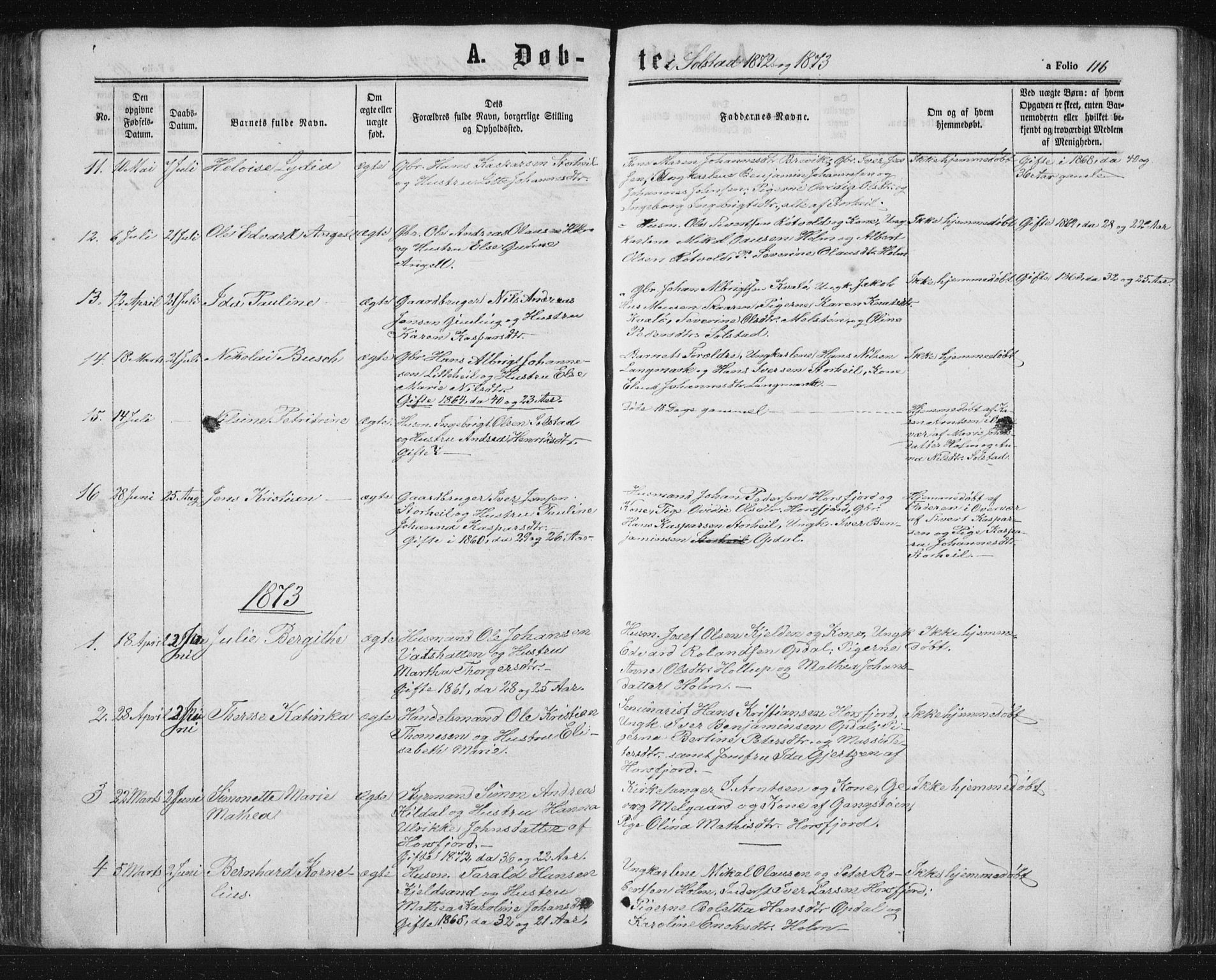 Ministerialprotokoller, klokkerbøker og fødselsregistre - Nordland, AV/SAT-A-1459/810/L0159: Parish register (copy) no. 810C02 /2, 1863-1883, p. 116