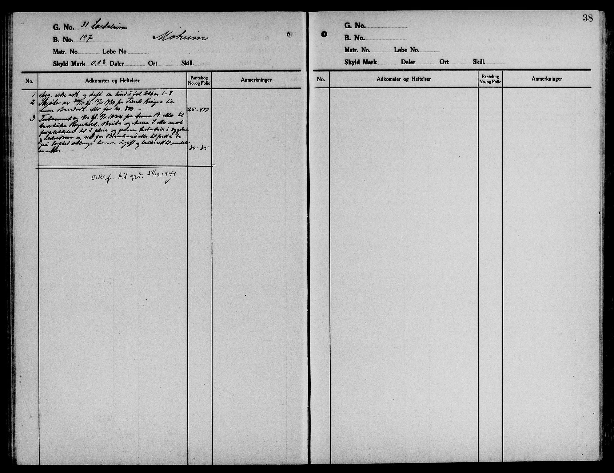 Indre Sogn tingrett, SAB/A-3301/1/G/Ga/Gaa/L0017: Mortgage register no. II.A.a.17, 1829-1944, p. 38