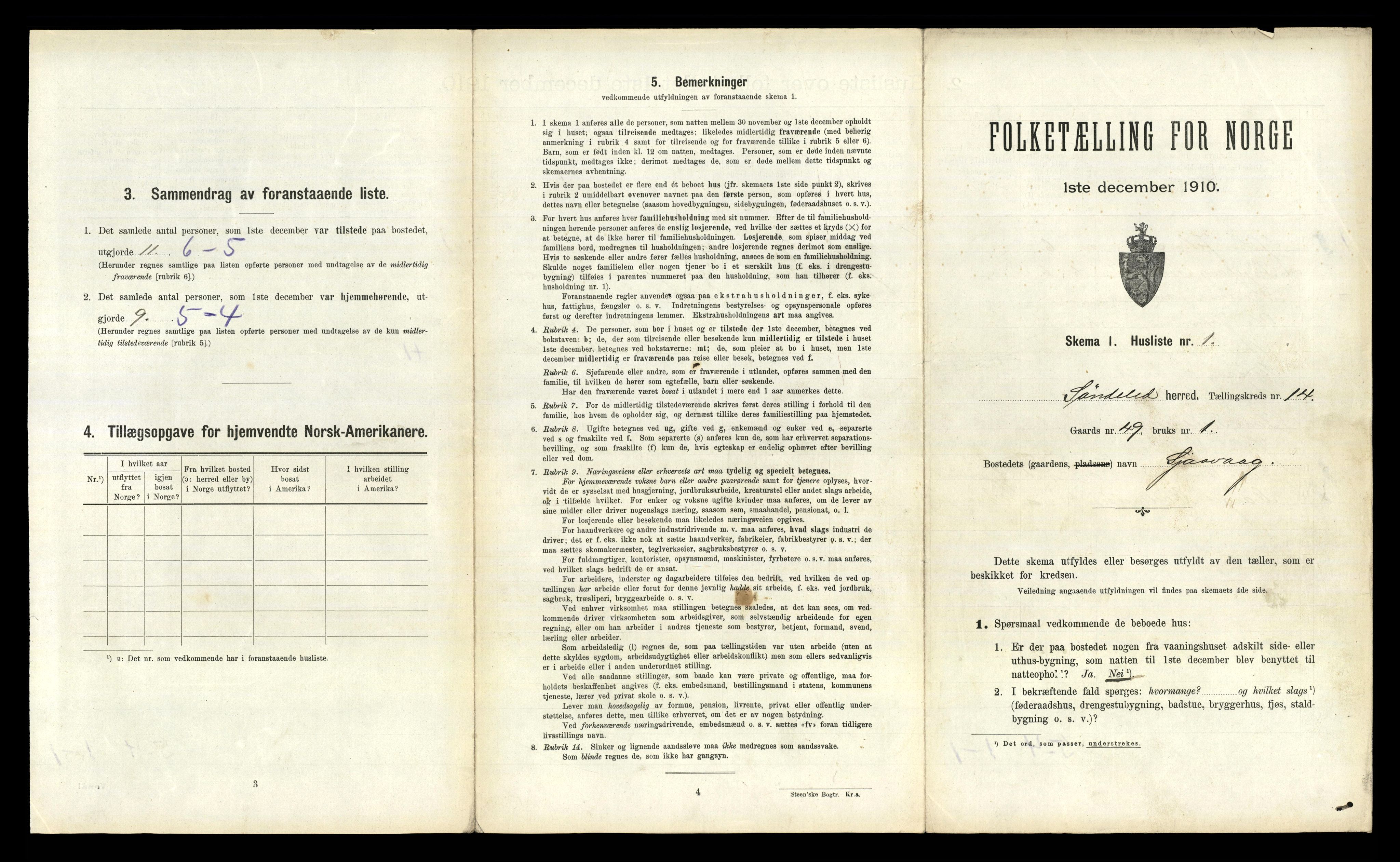 RA, 1910 census for Søndeled, 1910, p. 1040