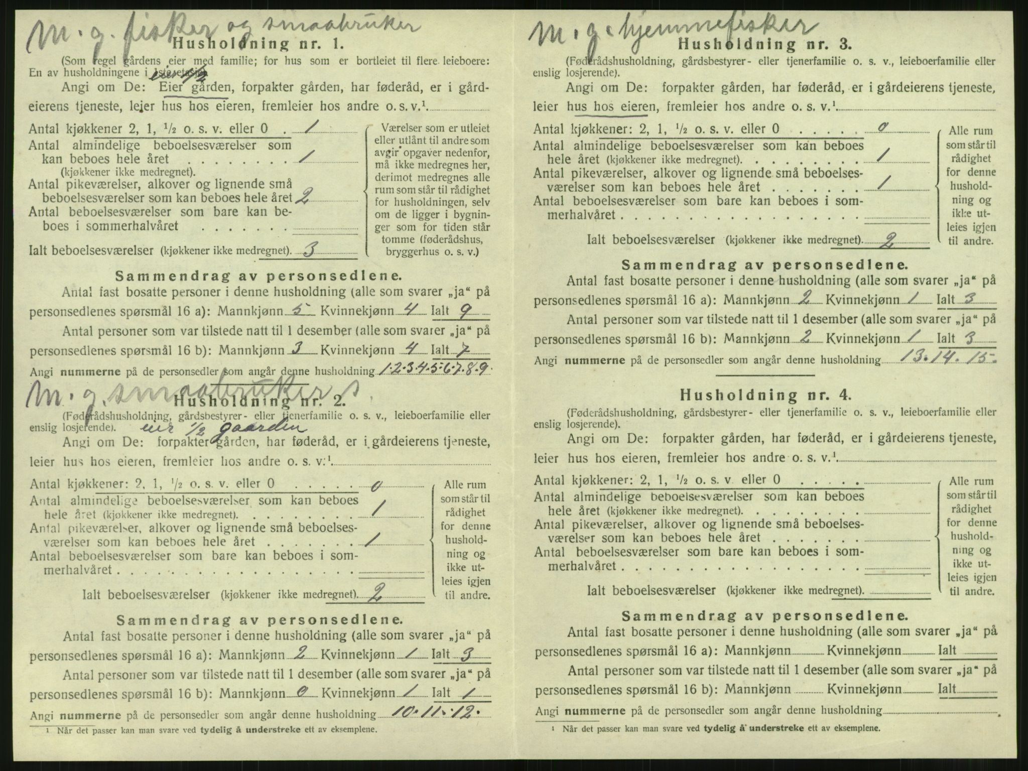 SAT, 1920 census for Tjøtta, 1920, p. 184