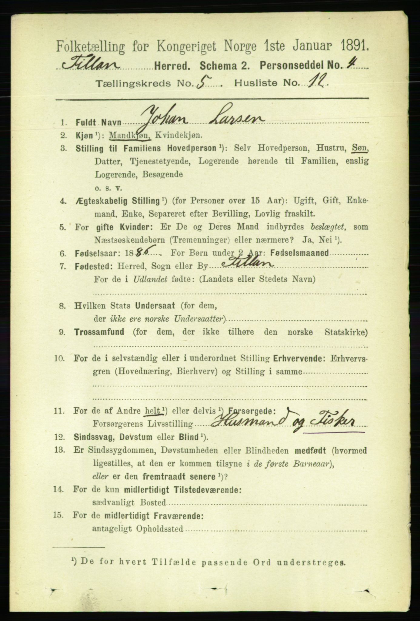 RA, 1891 census for 1616 Fillan, 1891, p. 1056