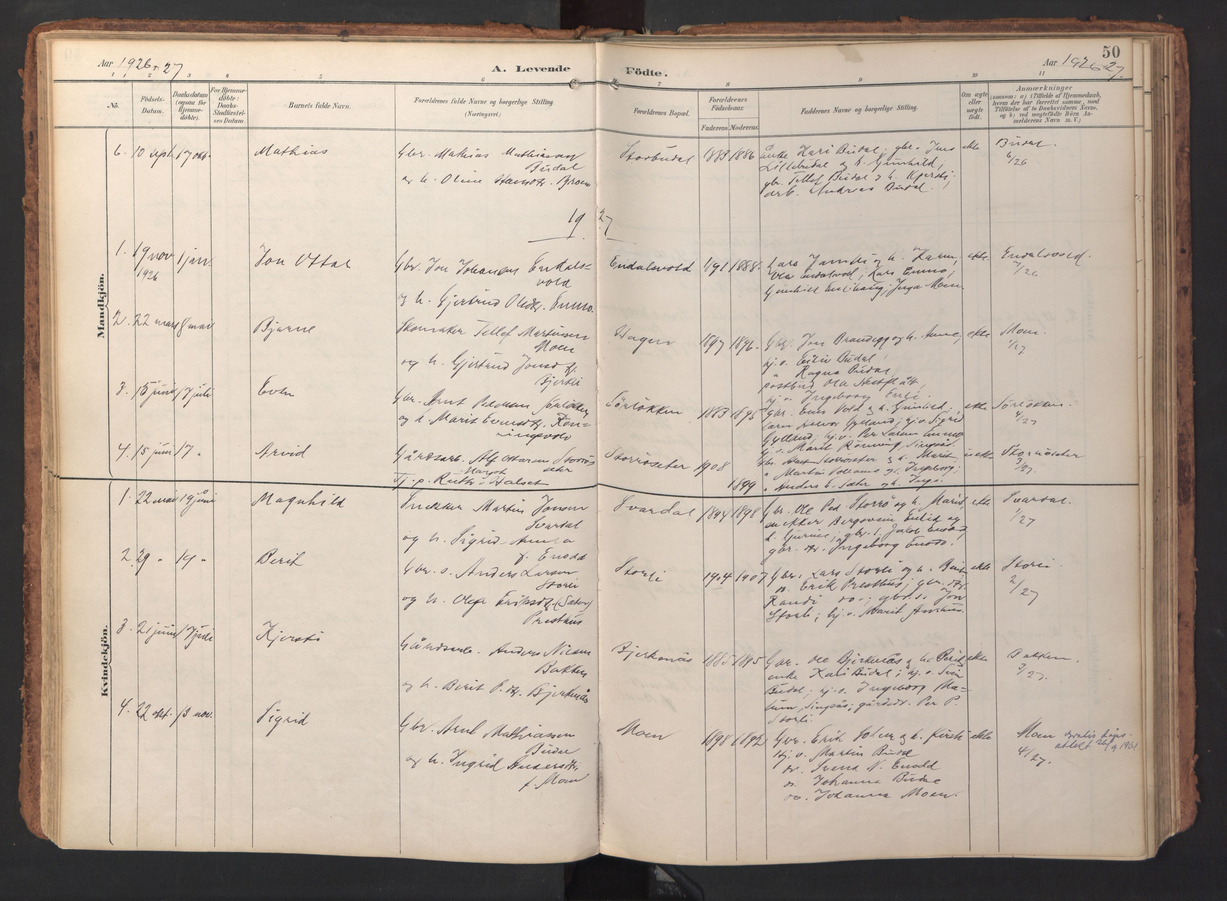 Ministerialprotokoller, klokkerbøker og fødselsregistre - Sør-Trøndelag, SAT/A-1456/690/L1050: Parish register (official) no. 690A01, 1889-1929, p. 50
