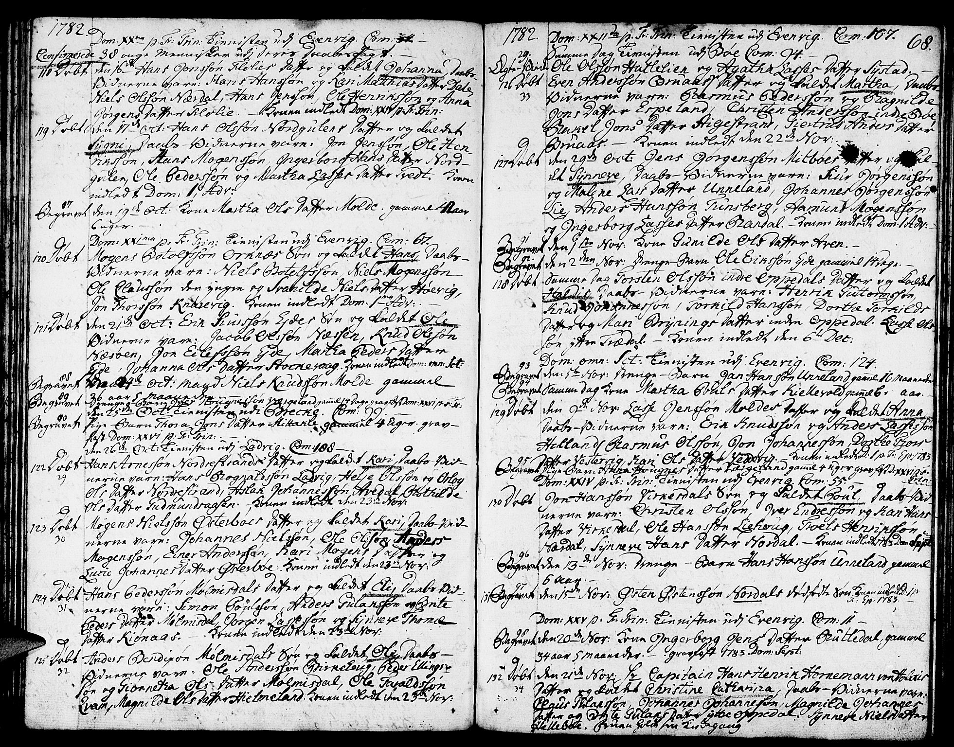 Gulen sokneprestembete, SAB/A-80201/H/Haa/Haaa/L0013: Parish register (official) no. A 13, 1776-1787, p. 68