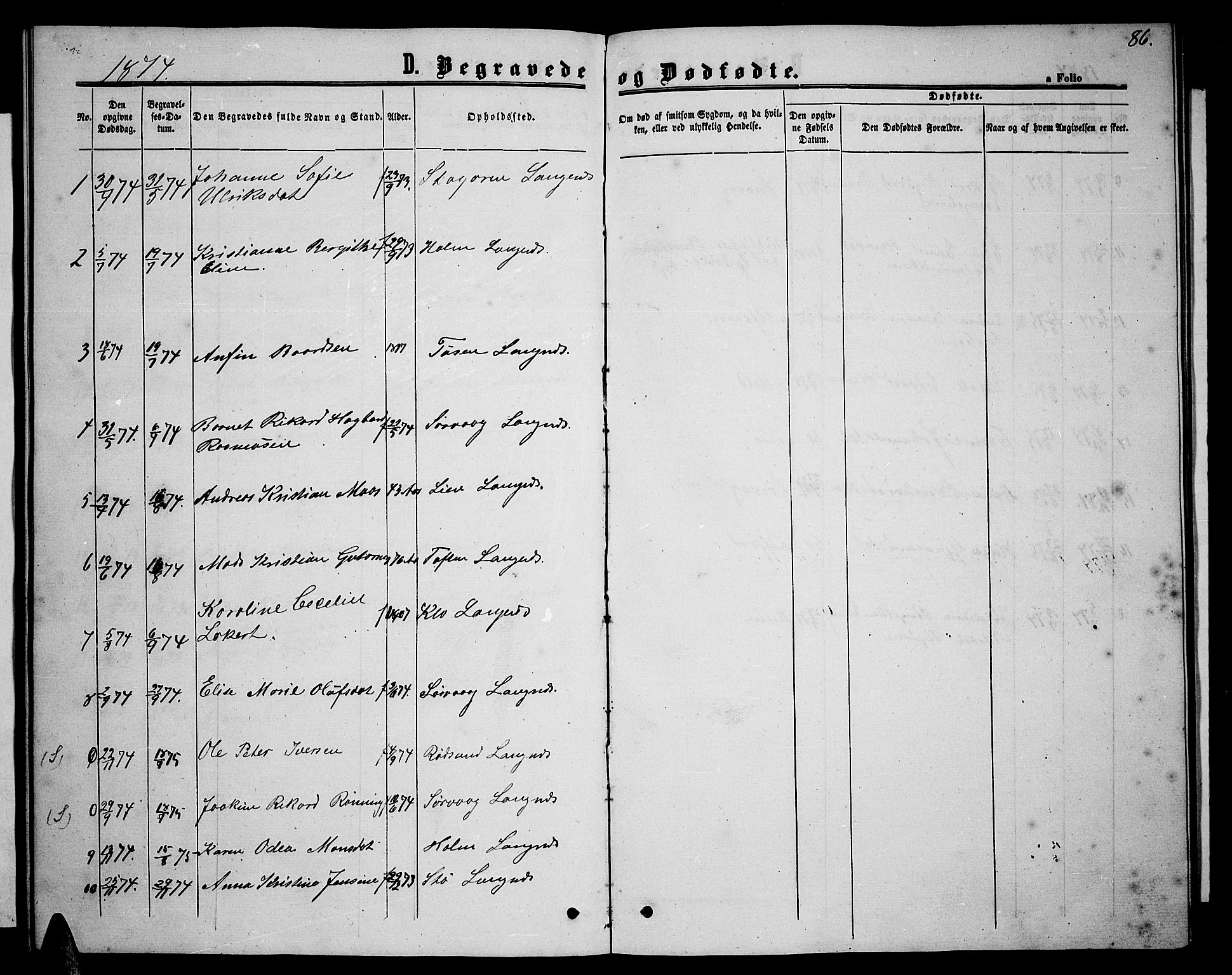 Ministerialprotokoller, klokkerbøker og fødselsregistre - Nordland, AV/SAT-A-1459/894/L1358: Parish register (copy) no. 894C01, 1864-1877, p. 86