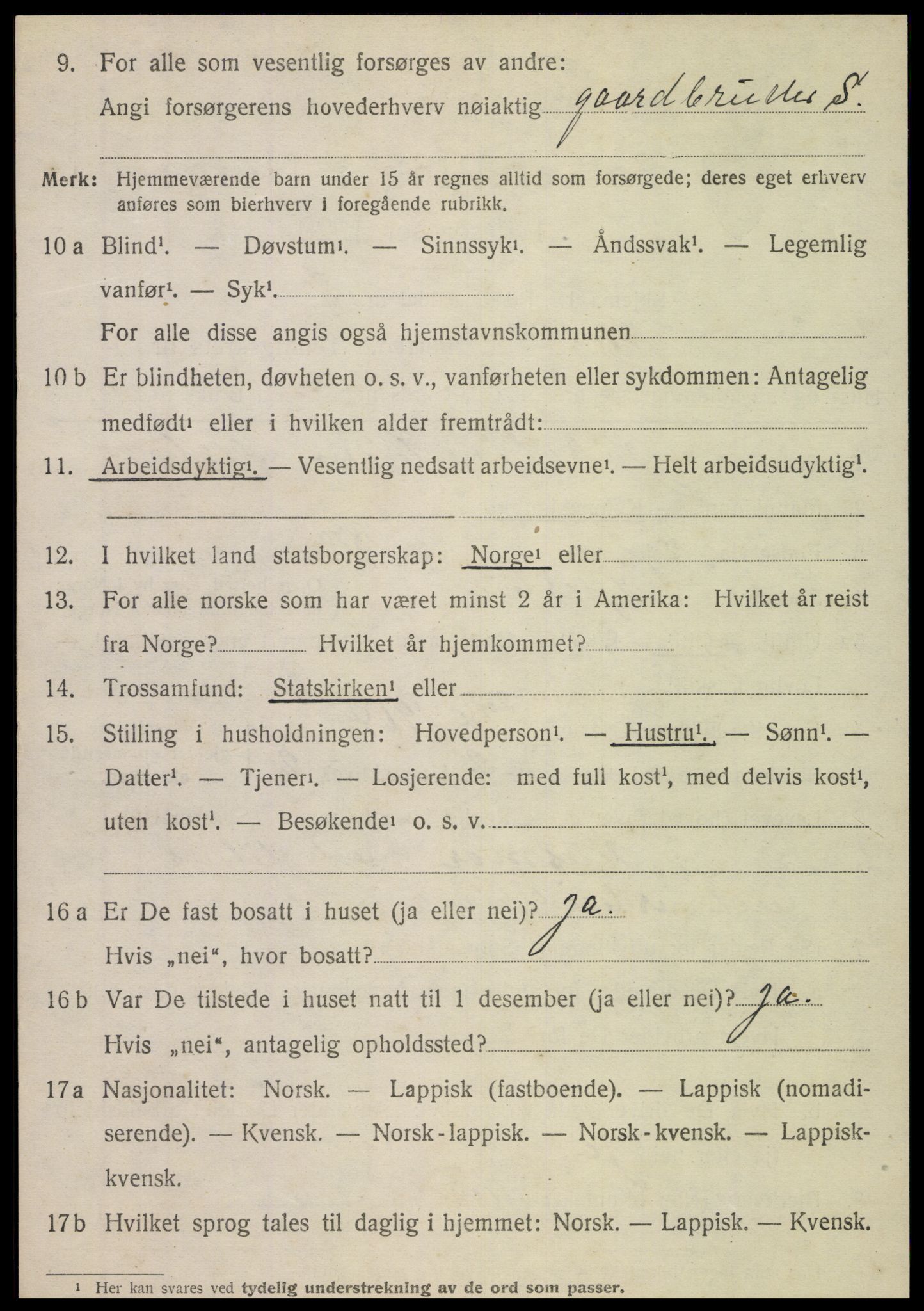 SAT, 1920 census for Nordli, 1920, p. 1434