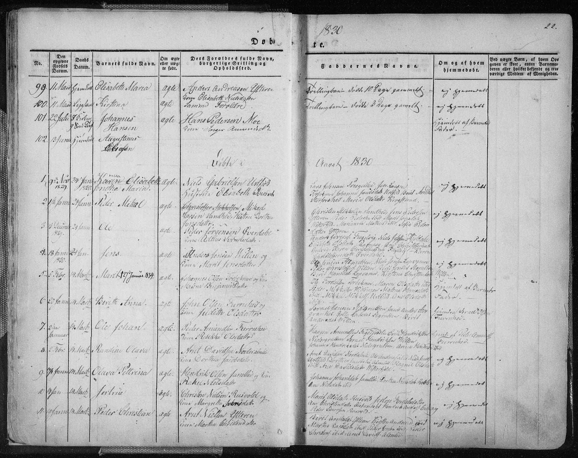 Ministerialprotokoller, klokkerbøker og fødselsregistre - Nordland, SAT/A-1459/827/L0390: Parish register (official) no. 827A02, 1826-1841, p. 22