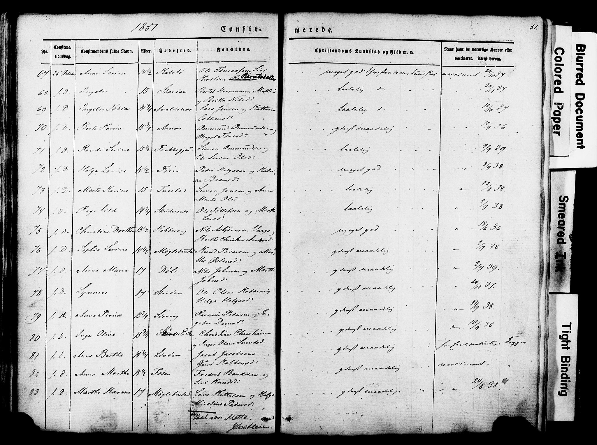 Avaldsnes sokneprestkontor, AV/SAST-A -101851/H/Ha/Haa/L0007: Parish register (official) no. A 7, 1841-1853, p. 51