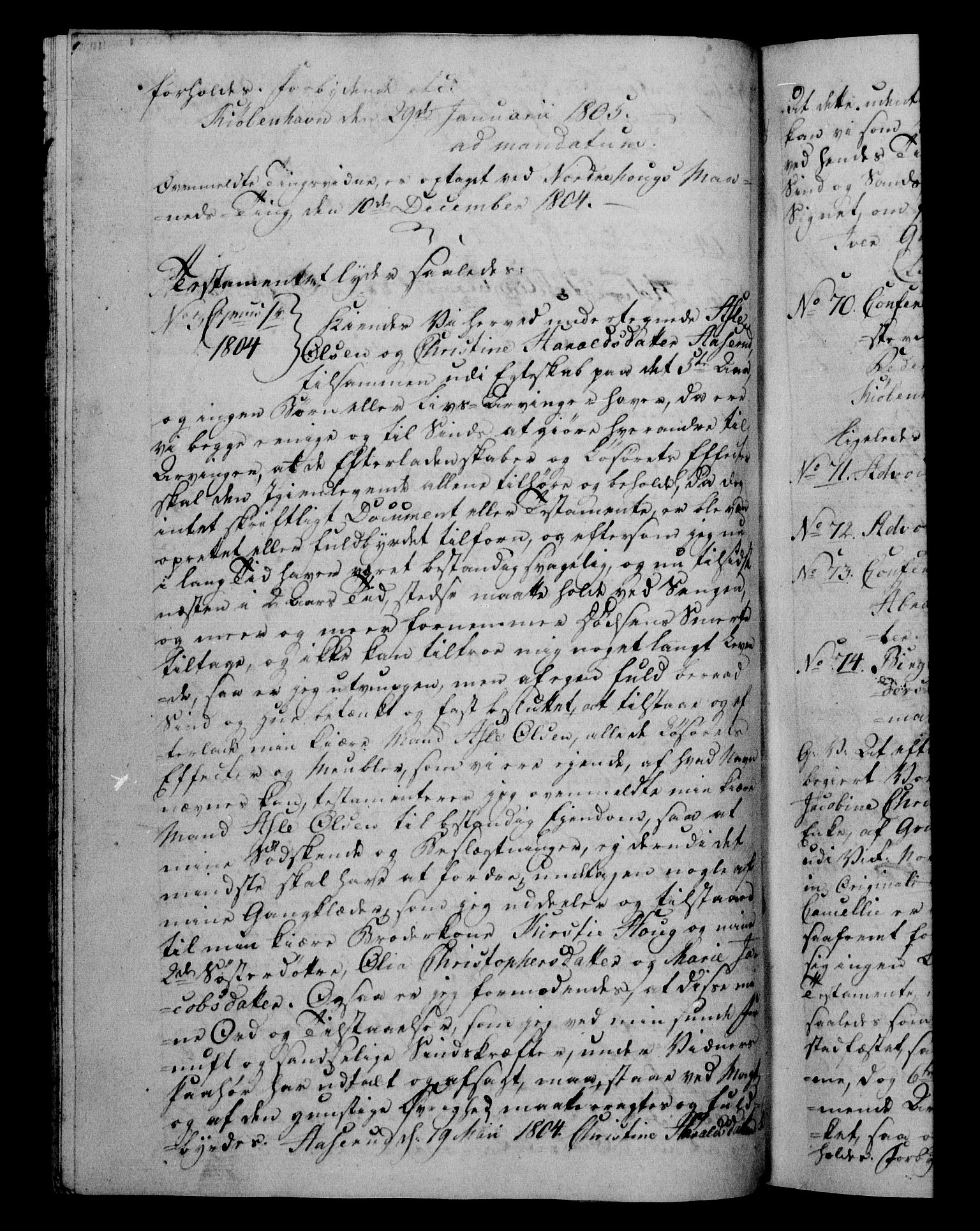 Danske Kanselli 1800-1814, RA/EA-3024/H/Hf/Hfb/Hfba/L0003: Registranter, 1805-1807, p. 16b