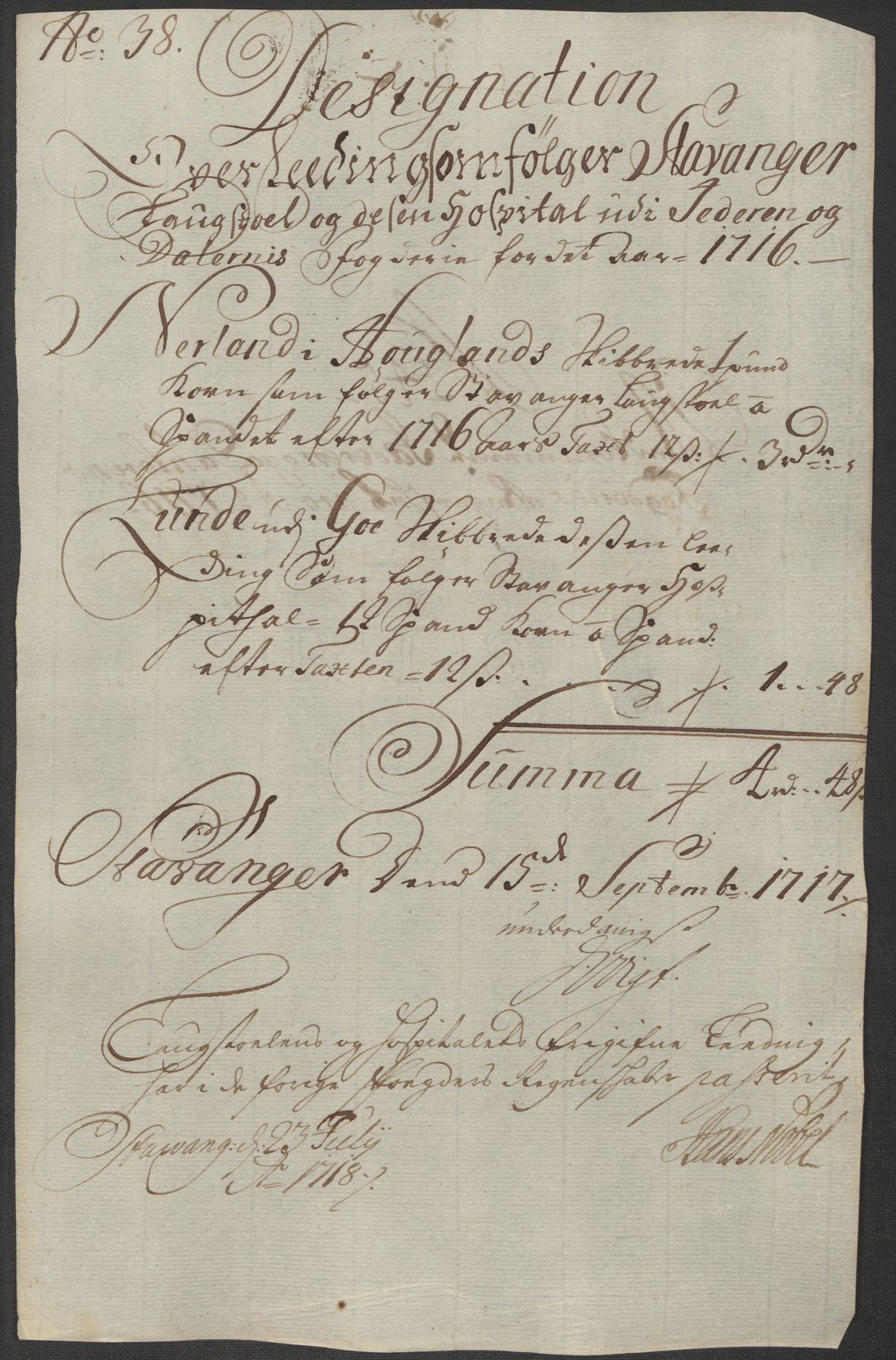 Rentekammeret inntil 1814, Reviderte regnskaper, Fogderegnskap, AV/RA-EA-4092/R46/L2740: Fogderegnskap Jæren og Dalane, 1715-1716, p. 444