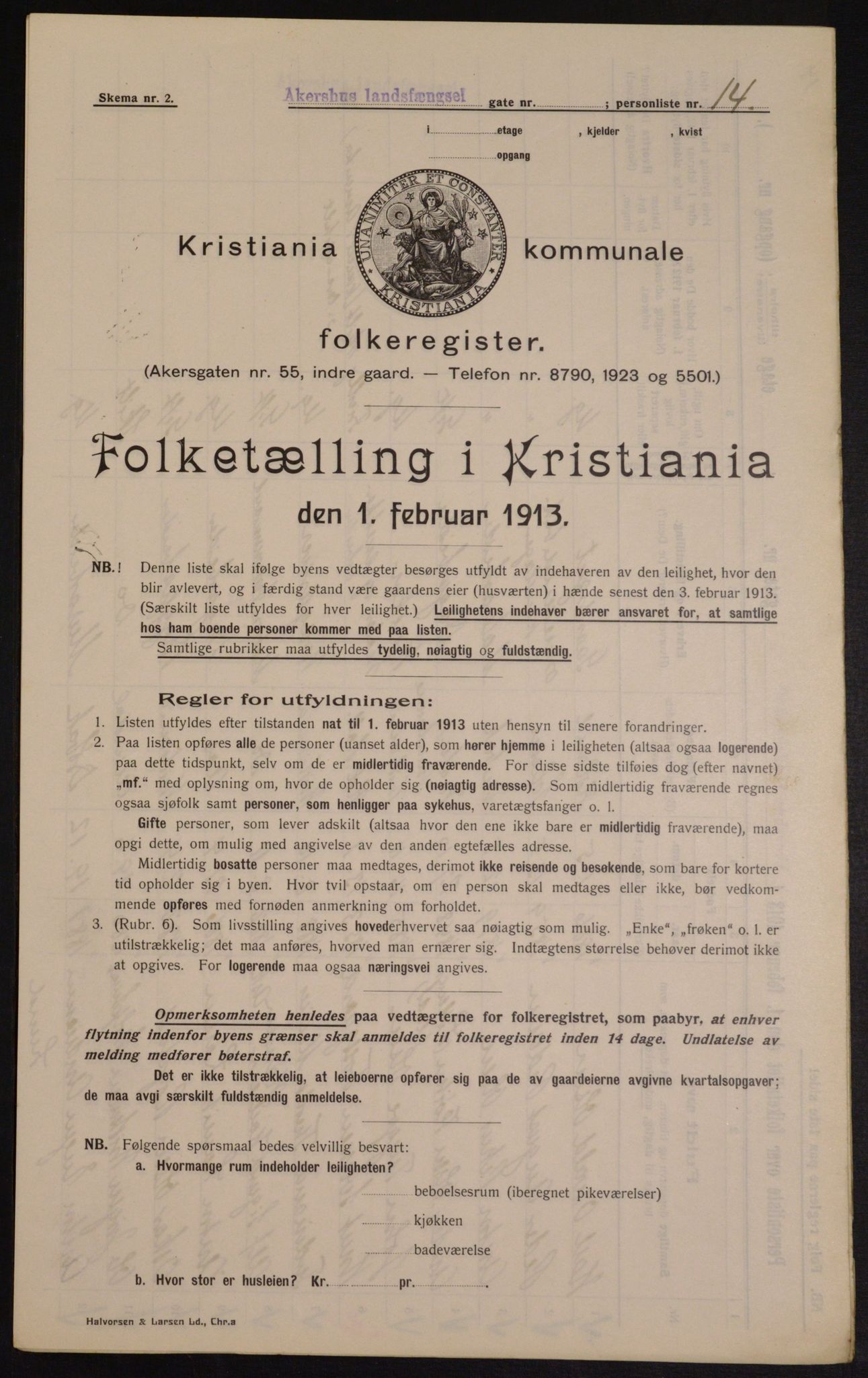 OBA, Municipal Census 1913 for Kristiania, 1913, p. 24211