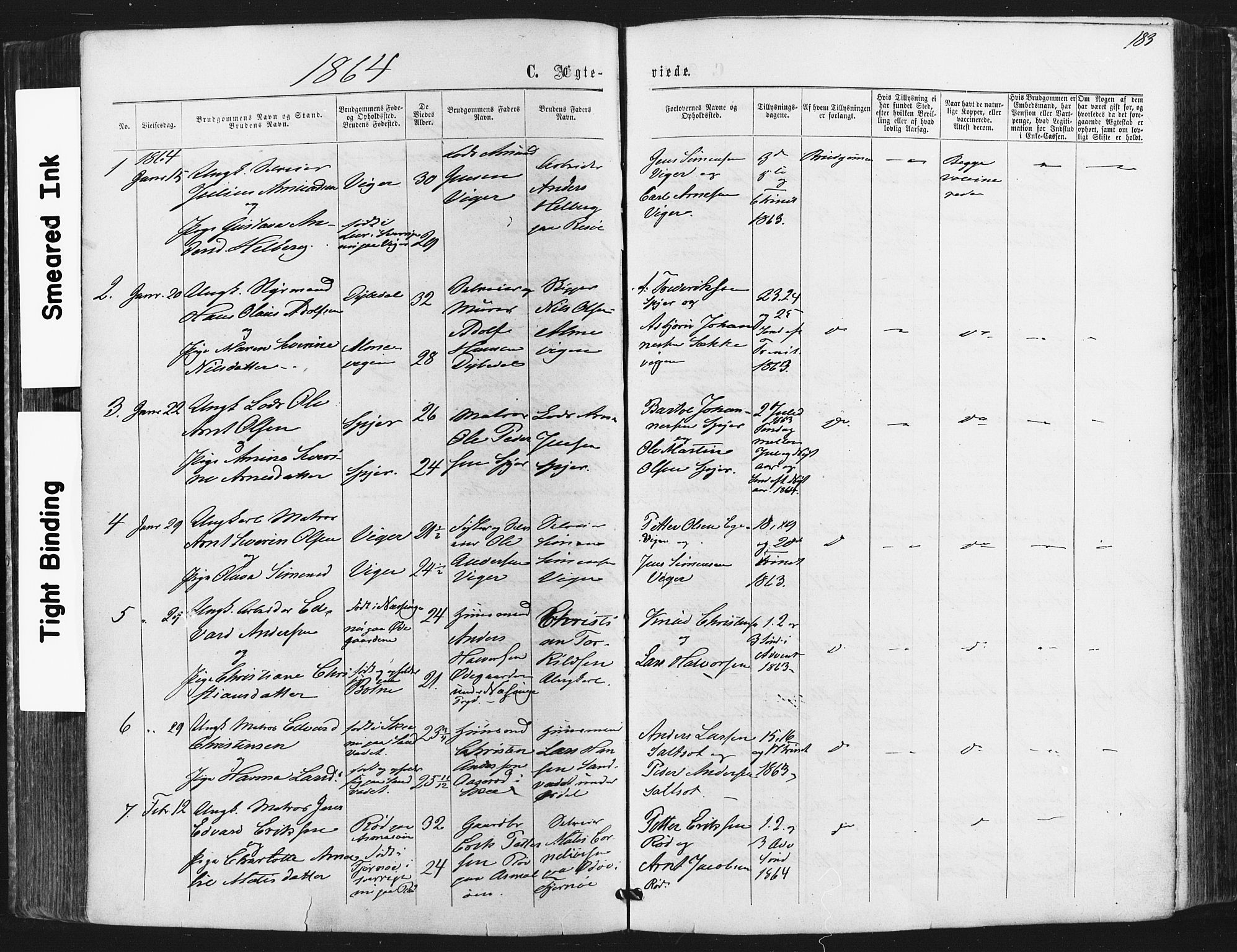 Hvaler prestekontor Kirkebøker, SAO/A-2001/F/Fa/L0007: Parish register (official) no. I 7, 1864-1878, p. 183