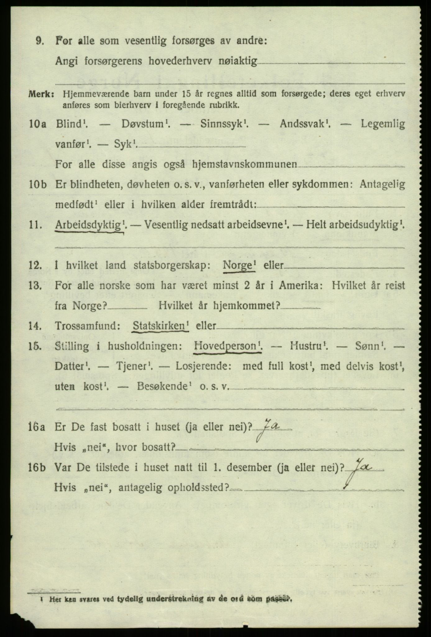 SAB, 1920 census for Fusa, 1920, p. 444