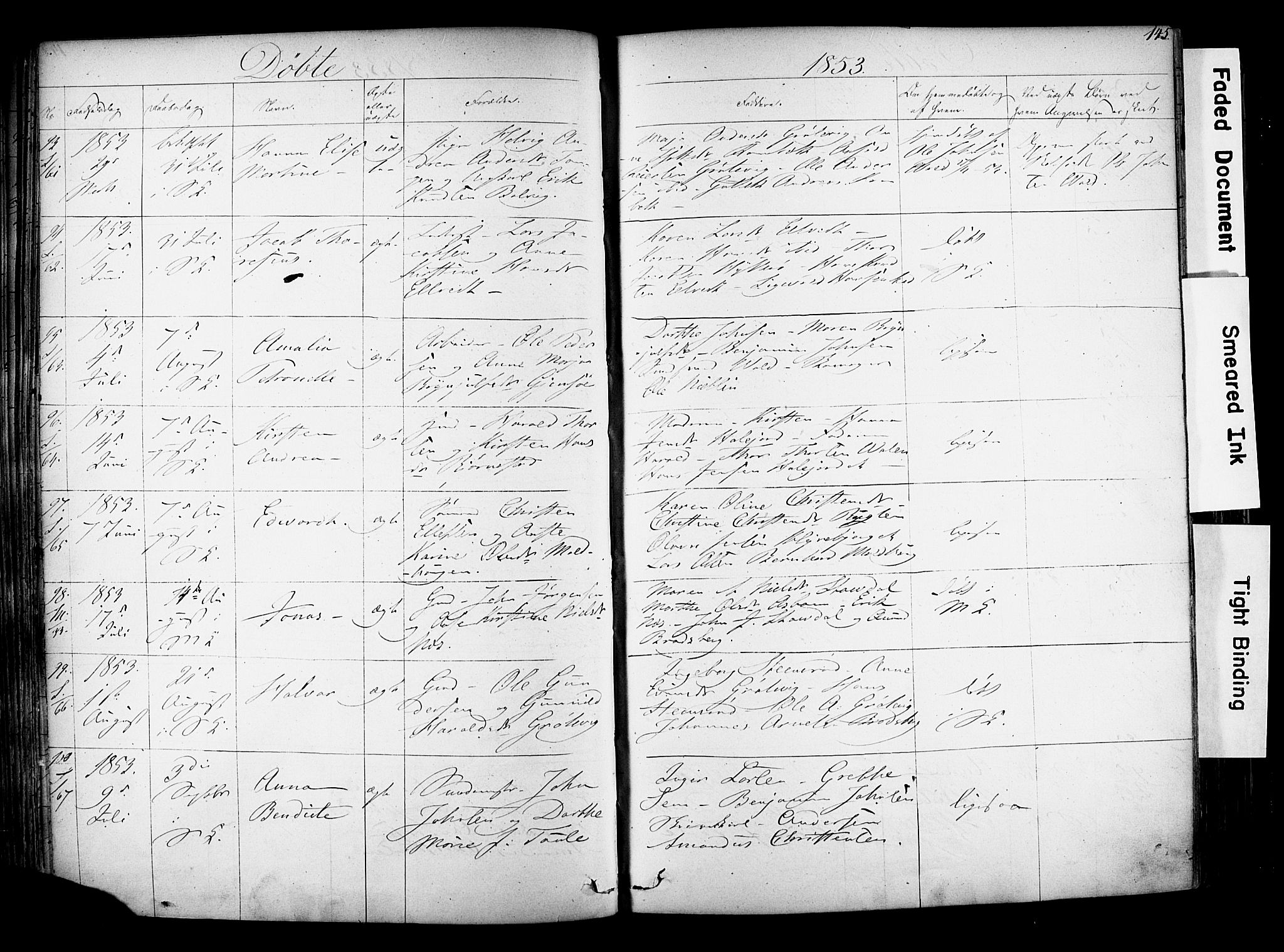 Solum kirkebøker, SAKO/A-306/F/Fa/L0006: Parish register (official) no. I 6, 1844-1855, p. 145