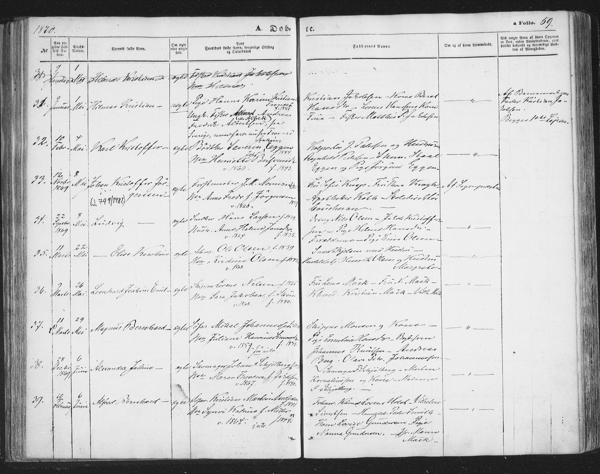 Tromsø sokneprestkontor/stiftsprosti/domprosti, AV/SATØ-S-1343/G/Ga/L0012kirke: Parish register (official) no. 12, 1865-1871, p. 59