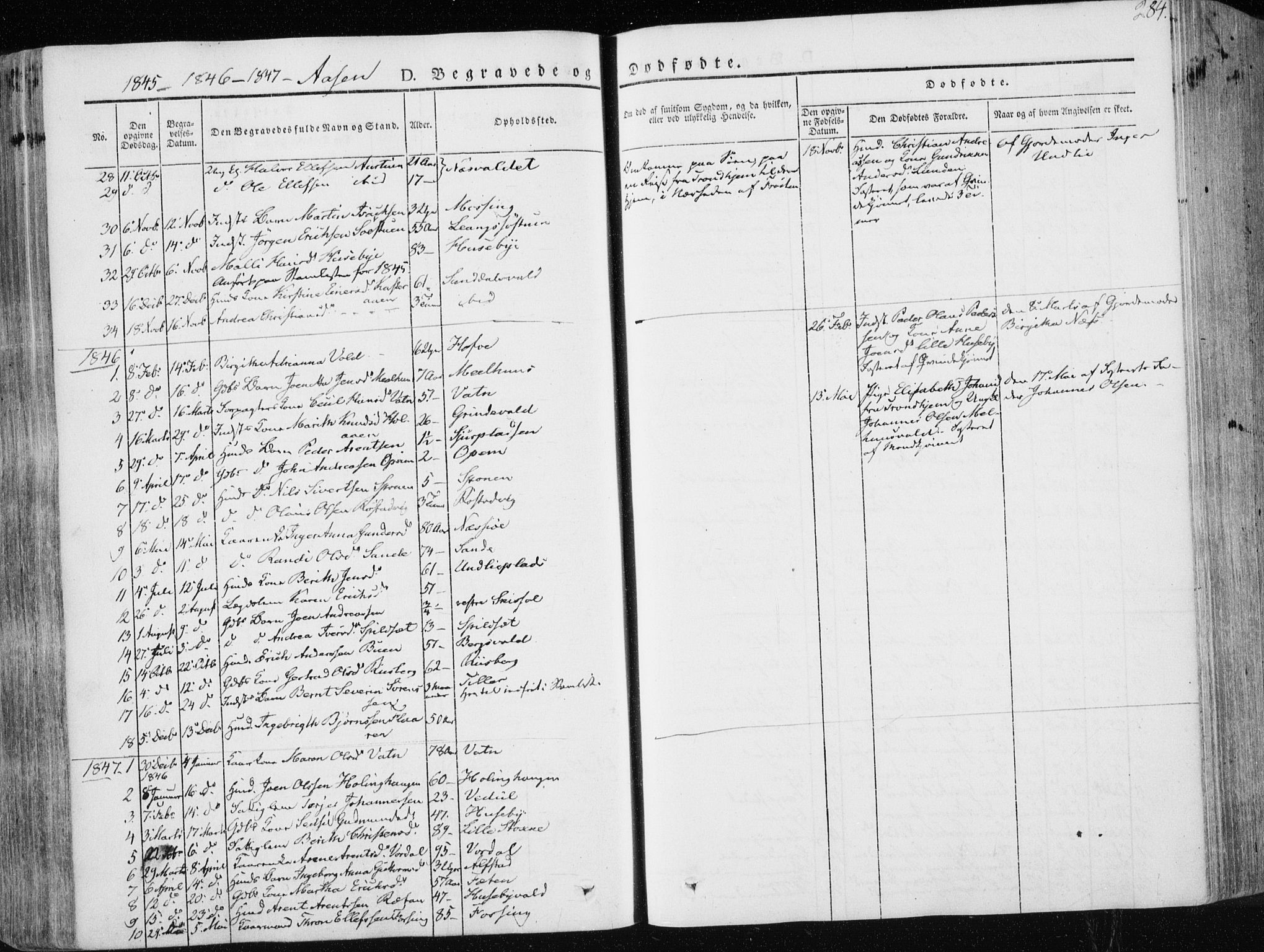 Ministerialprotokoller, klokkerbøker og fødselsregistre - Nord-Trøndelag, AV/SAT-A-1458/713/L0115: Parish register (official) no. 713A06, 1838-1851, p. 284