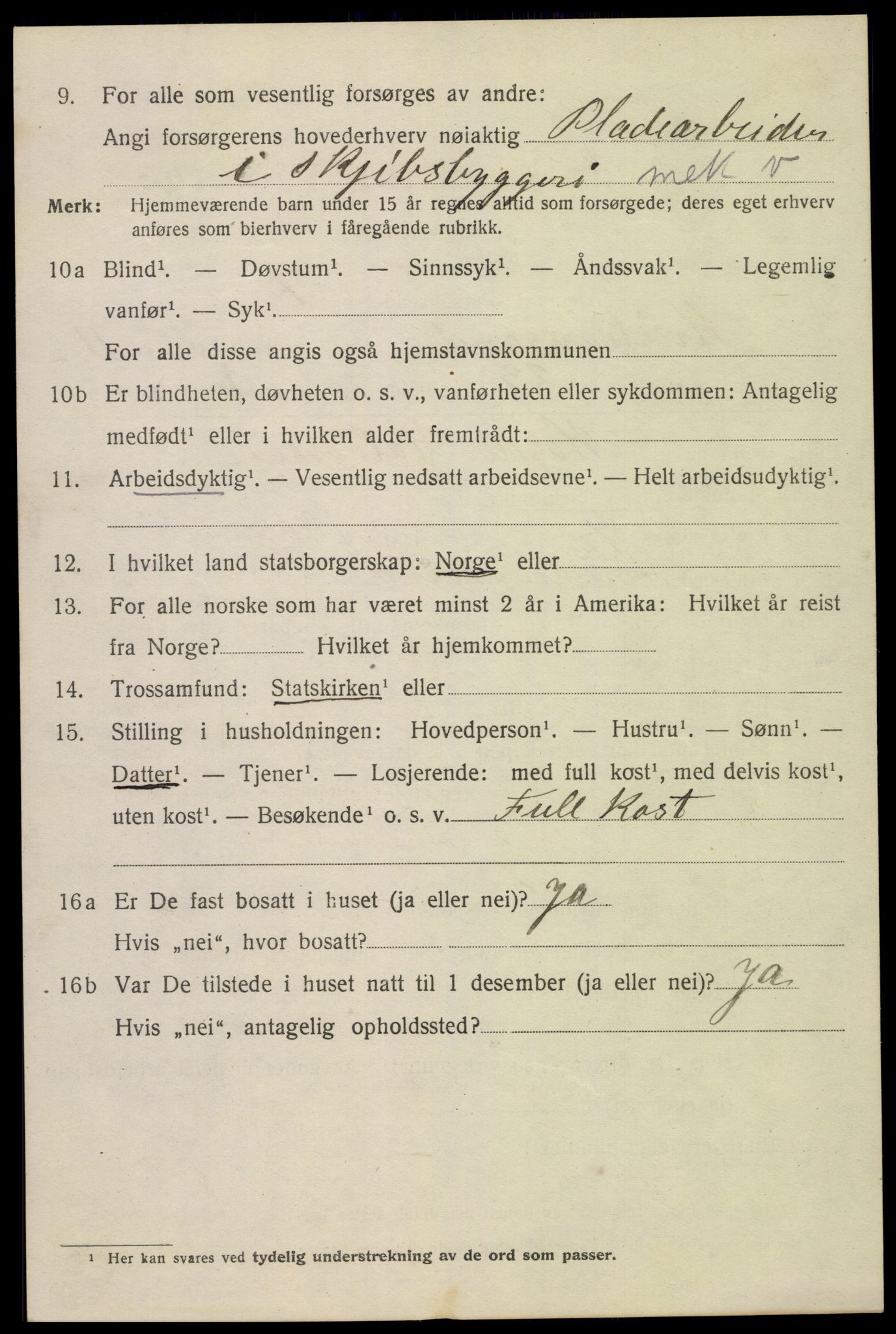 SAK, 1920 census for Kristiansand, 1920, p. 25046