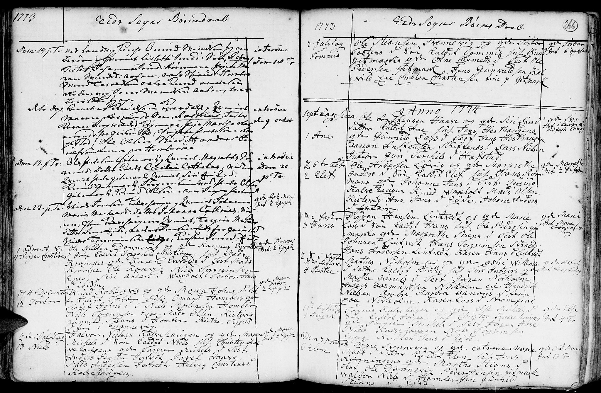 Hommedal sokneprestkontor, AV/SAK-1111-0023/F/Fa/Fab/L0002: Parish register (official) no. A 2 /2, 1740-1823, p. 266