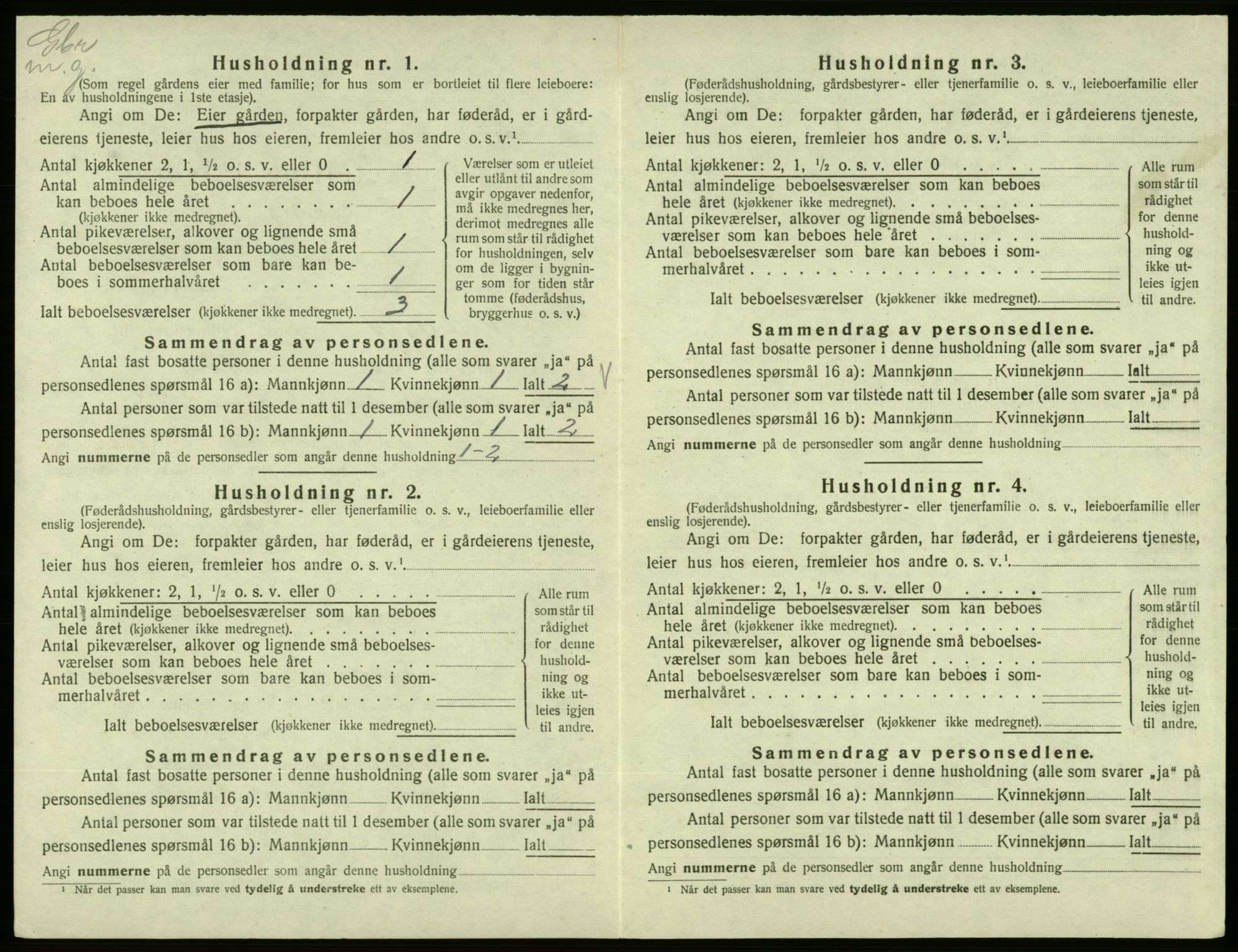 SAB, 1920 census for Vikebygd, 1920, p. 457