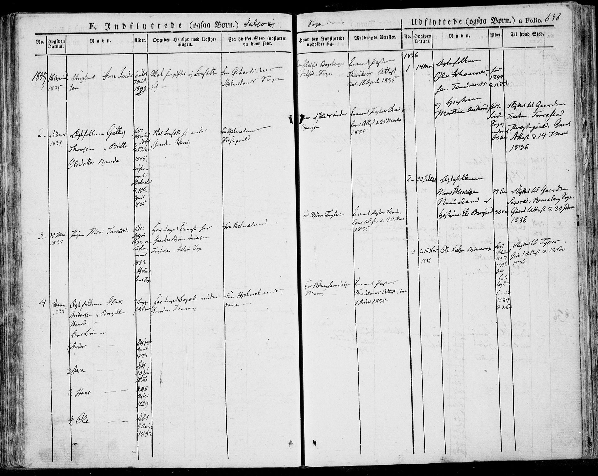 Jelsa sokneprestkontor, AV/SAST-A-101842/01/IV/L0006: Parish register (official) no. A 6.2, 1828-1853, p. 638