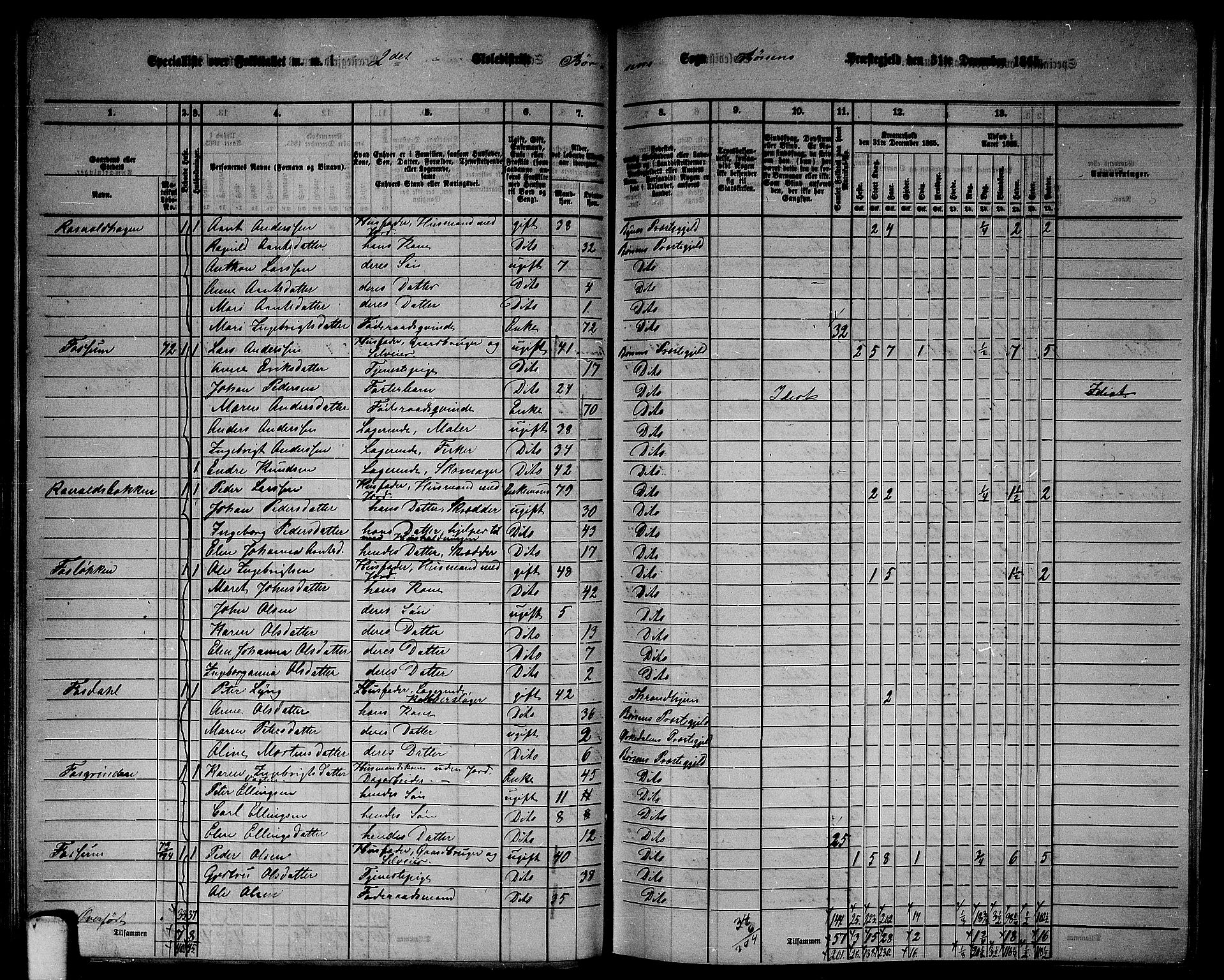 RA, 1865 census for Børsa, 1865, p. 37