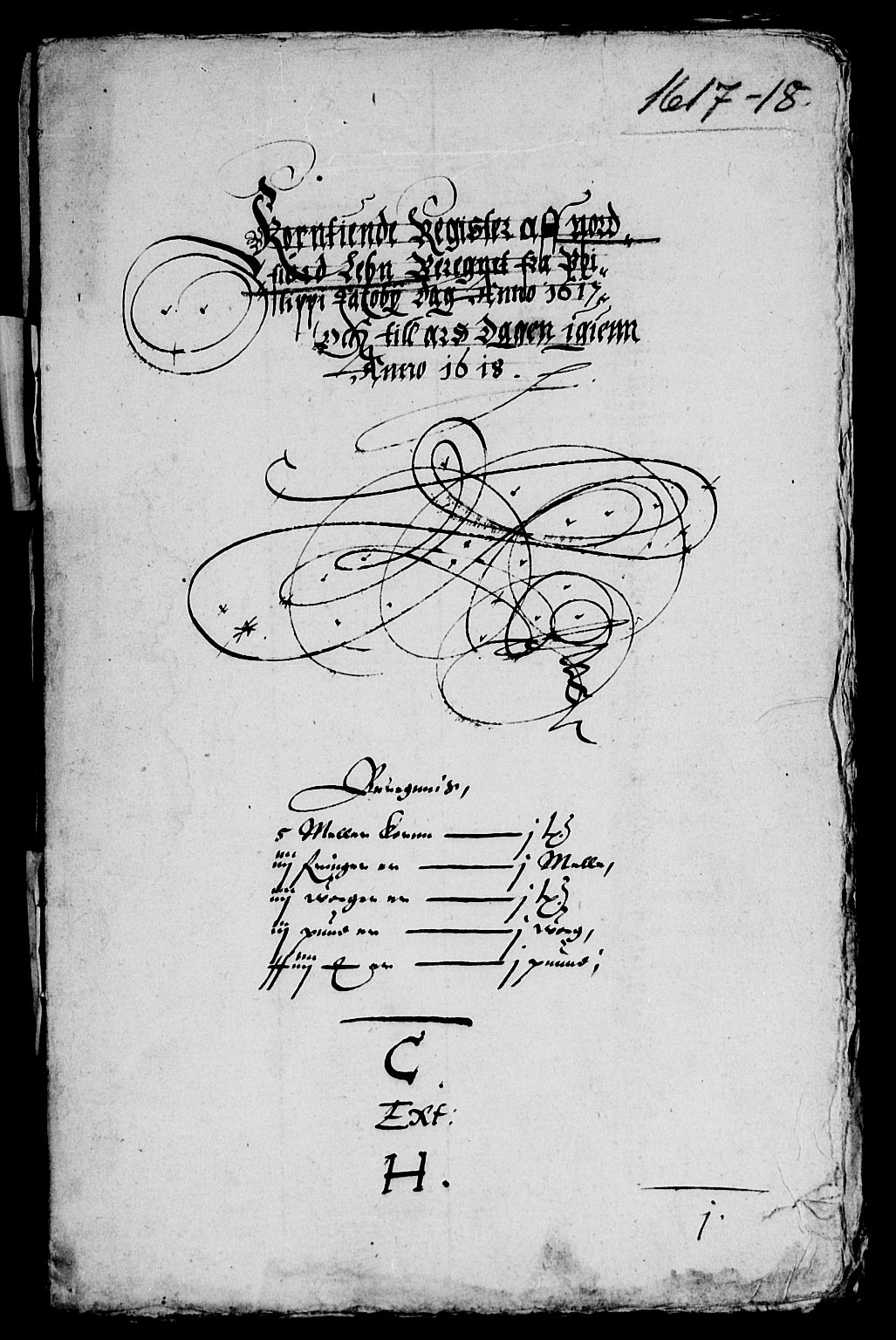 Rentekammeret inntil 1814, Reviderte regnskaper, Lensregnskaper, AV/RA-EA-5023/R/Rb/Rbt/L0023: Bergenhus len, 1617-1618