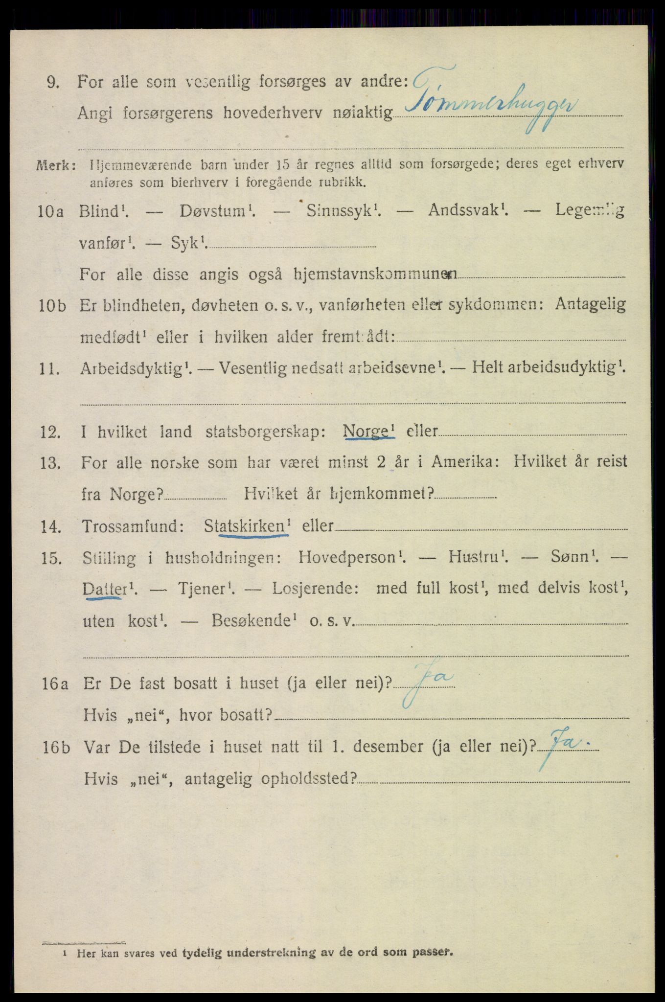 SAH, 1920 census for Elverum, 1920, p. 25381