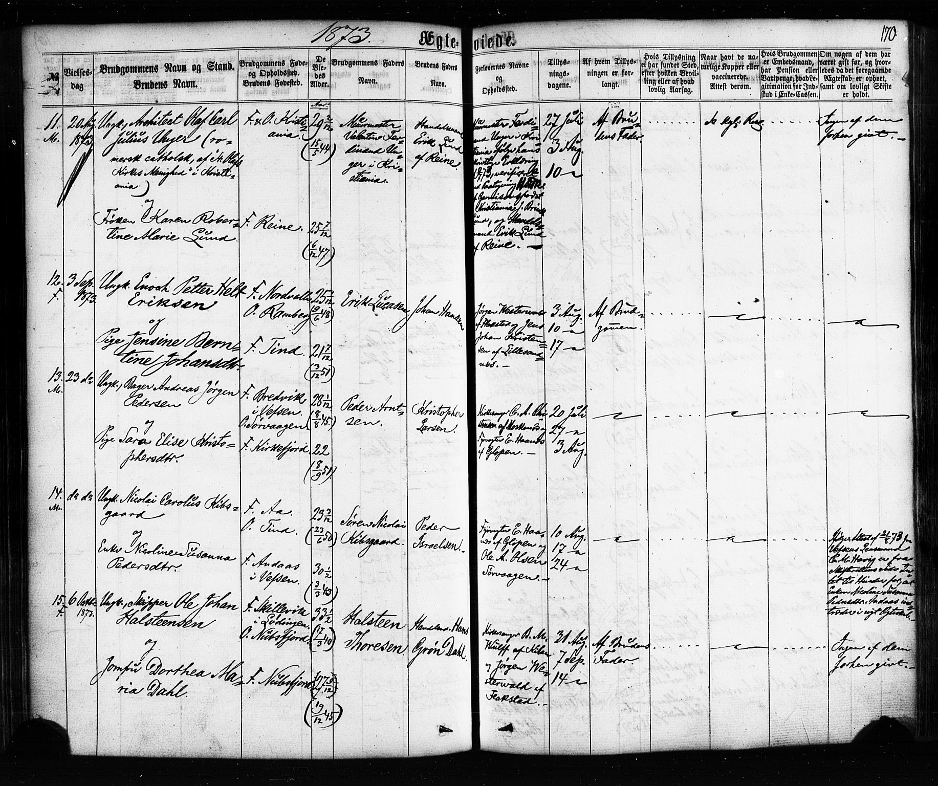 Ministerialprotokoller, klokkerbøker og fødselsregistre - Nordland, AV/SAT-A-1459/885/L1203: Parish register (official) no. 885A04, 1859-1877, p. 170