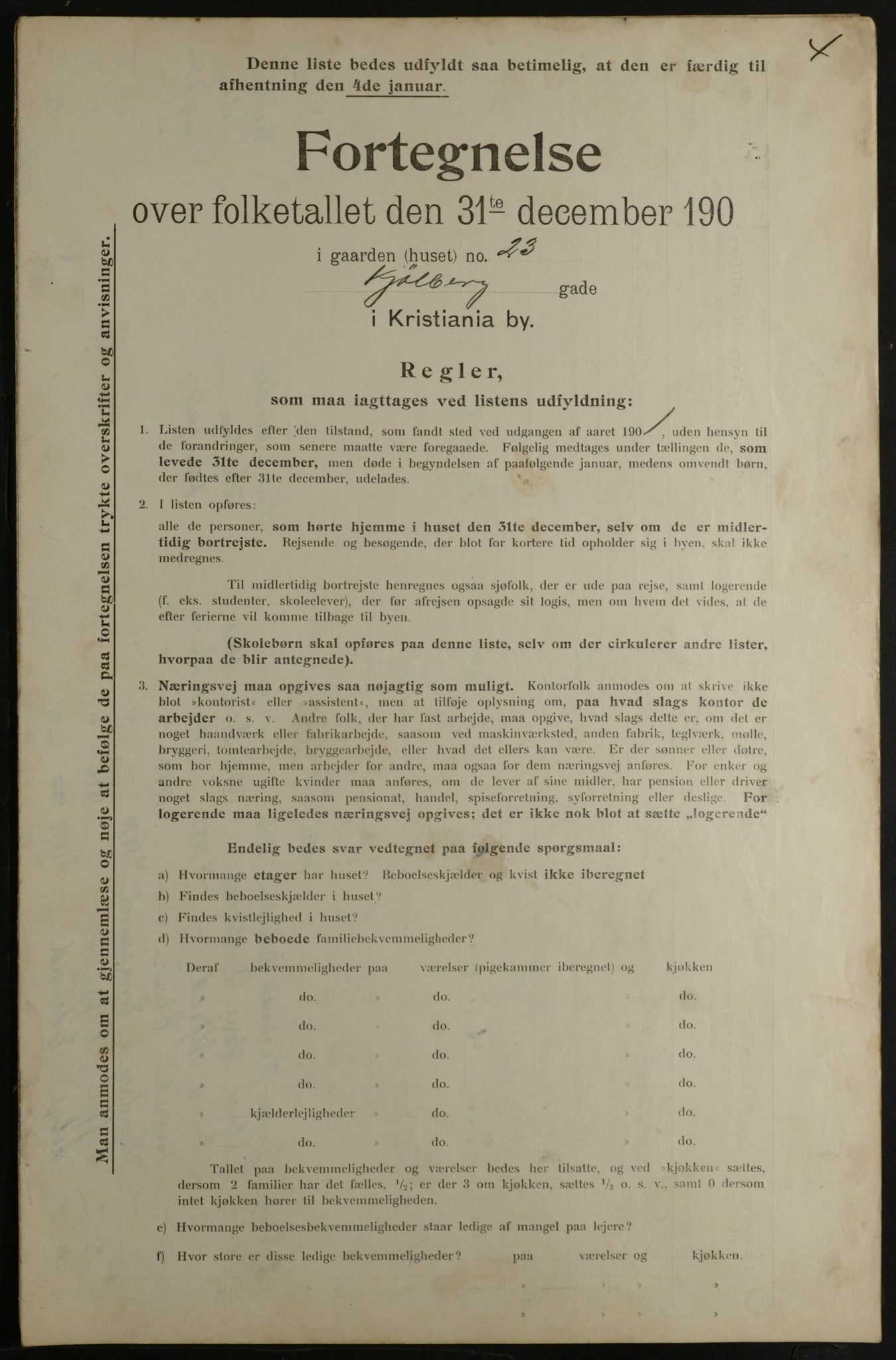 OBA, Municipal Census 1901 for Kristiania, 1901, p. 8011