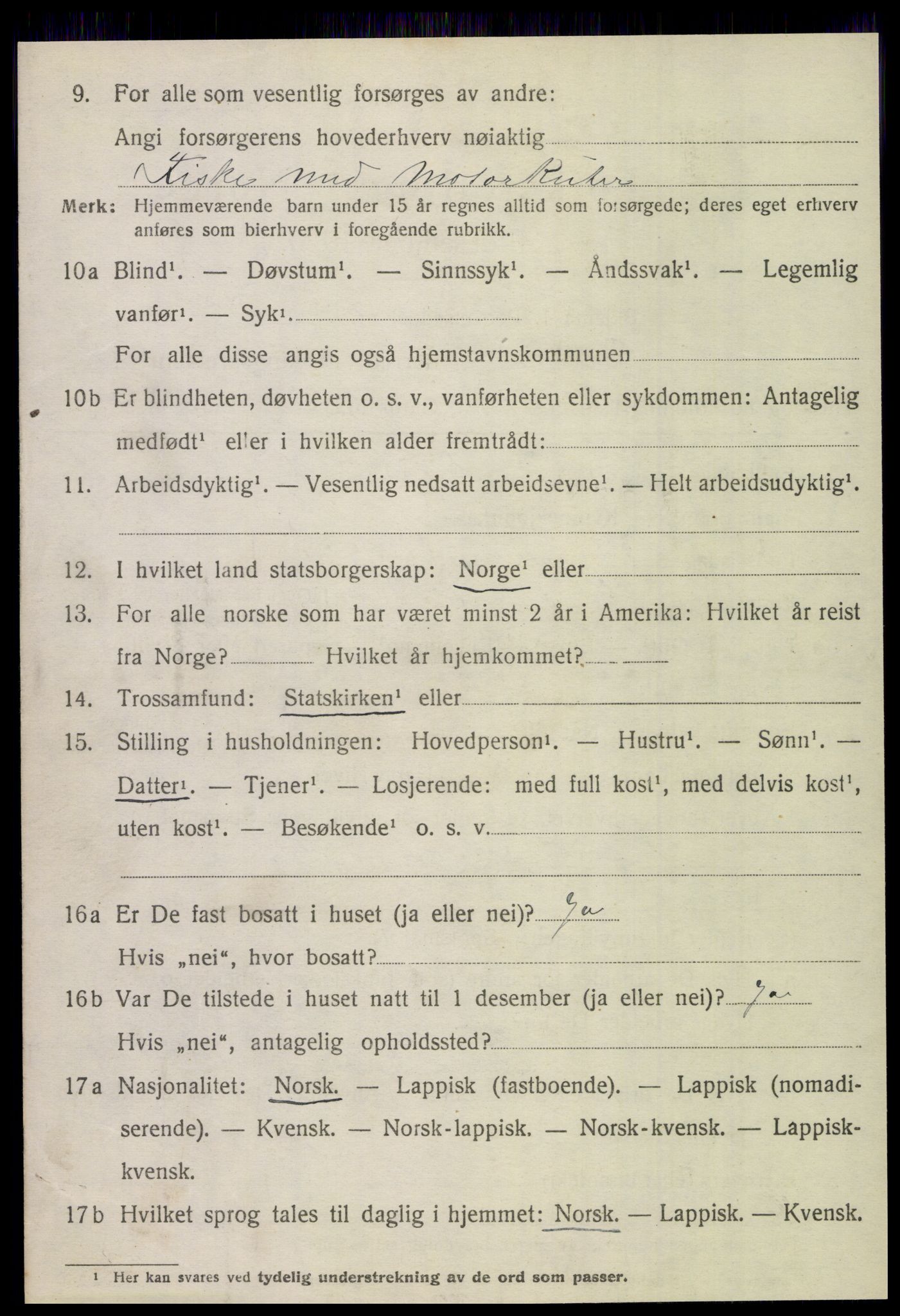 SAT, 1920 census for Gildeskål, 1920, p. 8945