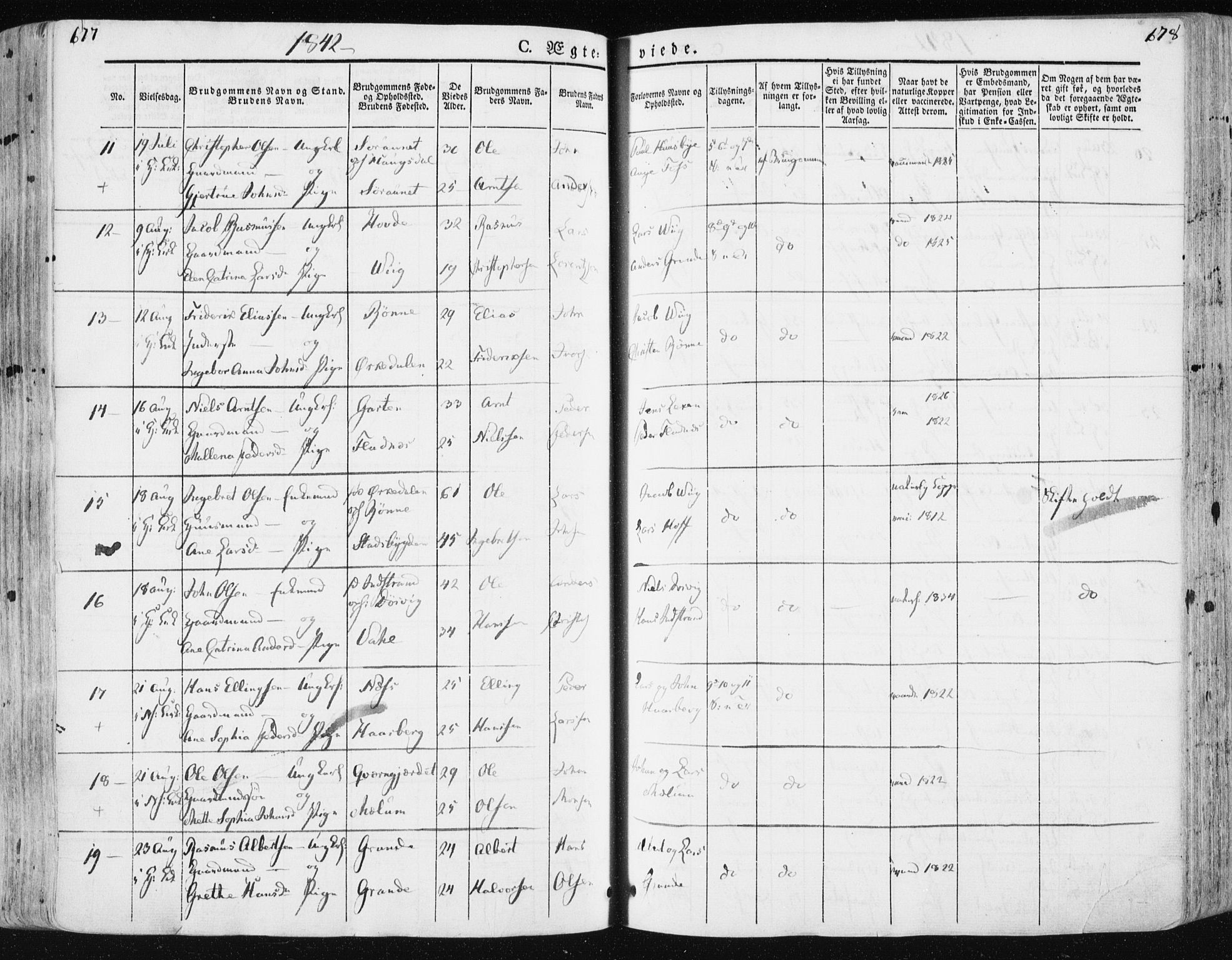 Ministerialprotokoller, klokkerbøker og fødselsregistre - Sør-Trøndelag, SAT/A-1456/659/L0736: Parish register (official) no. 659A06, 1842-1856, p. 677-678