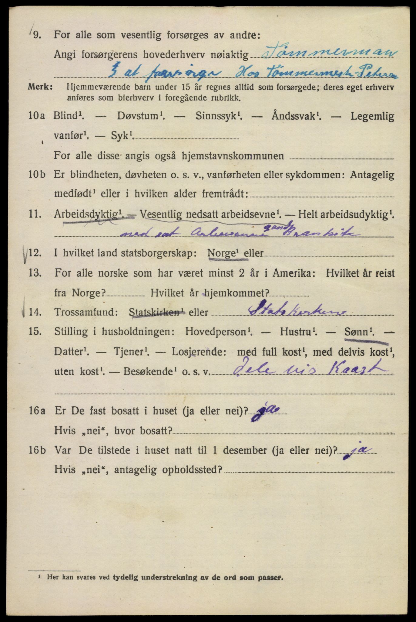 SAO, 1920 census for Kristiania, 1920, p. 504764