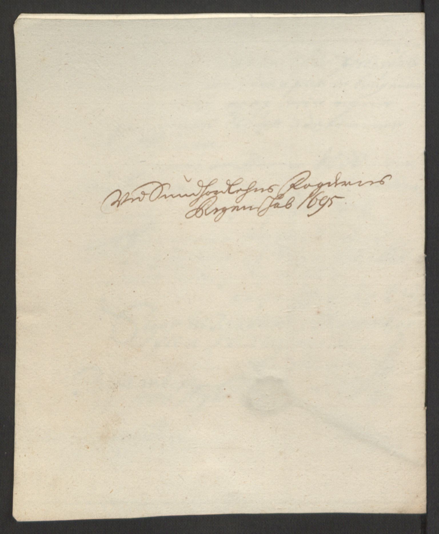 Rentekammeret inntil 1814, Reviderte regnskaper, Fogderegnskap, RA/EA-4092/R48/L2976: Fogderegnskap Sunnhordland og Hardanger, 1695-1696, p. 97