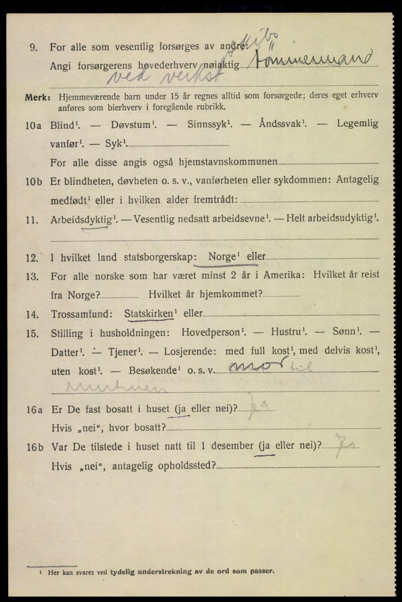 SAK, 1920 census for Kristiansand, 1920, p. 20554