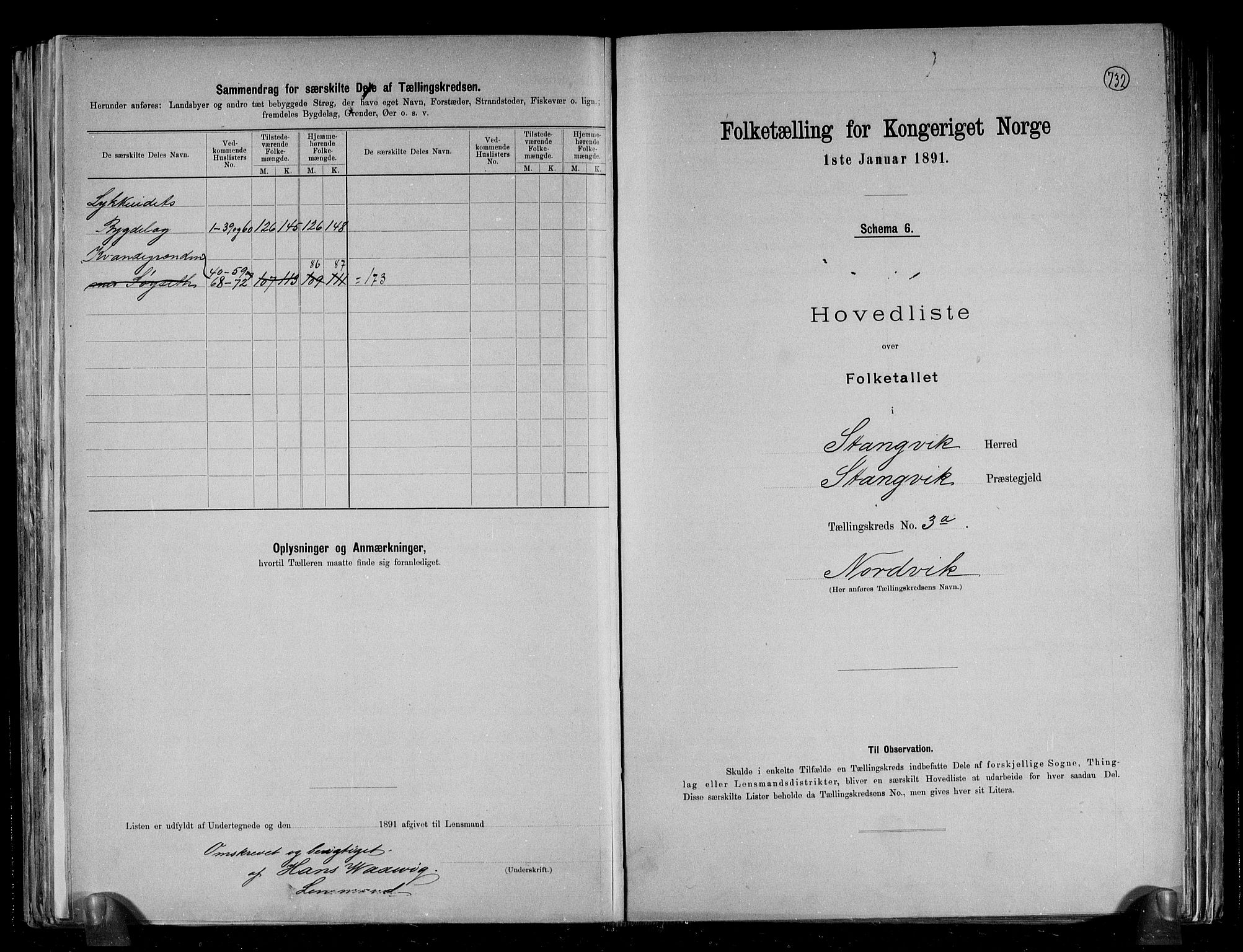 RA, 1891 census for 1564 Stangvik, 1891, p. 9