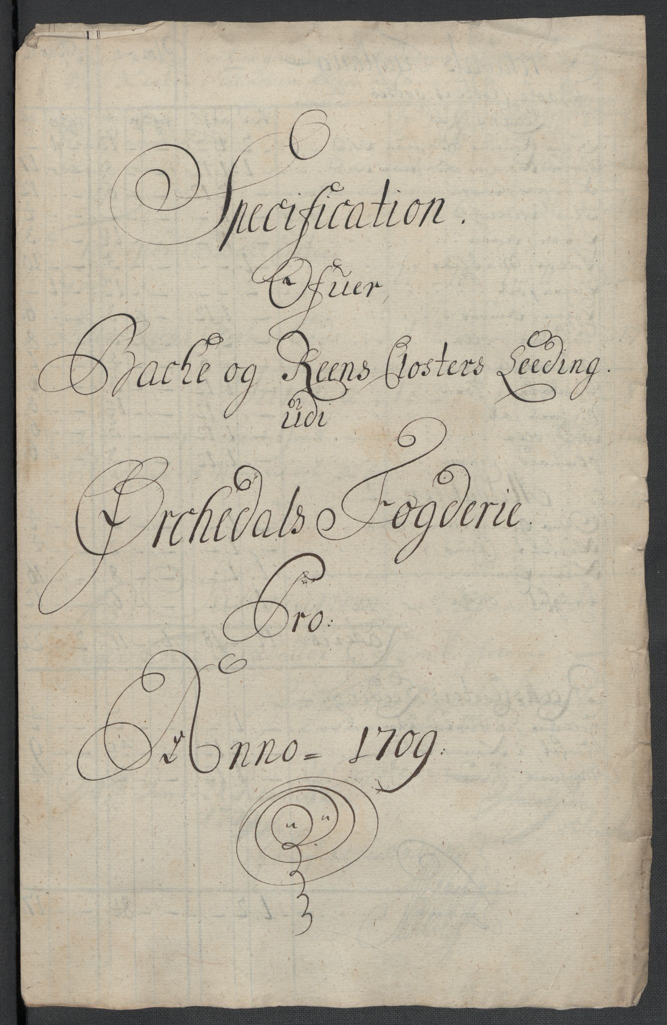Rentekammeret inntil 1814, Reviderte regnskaper, Fogderegnskap, RA/EA-4092/R60/L3959: Fogderegnskap Orkdal og Gauldal, 1709, p. 353