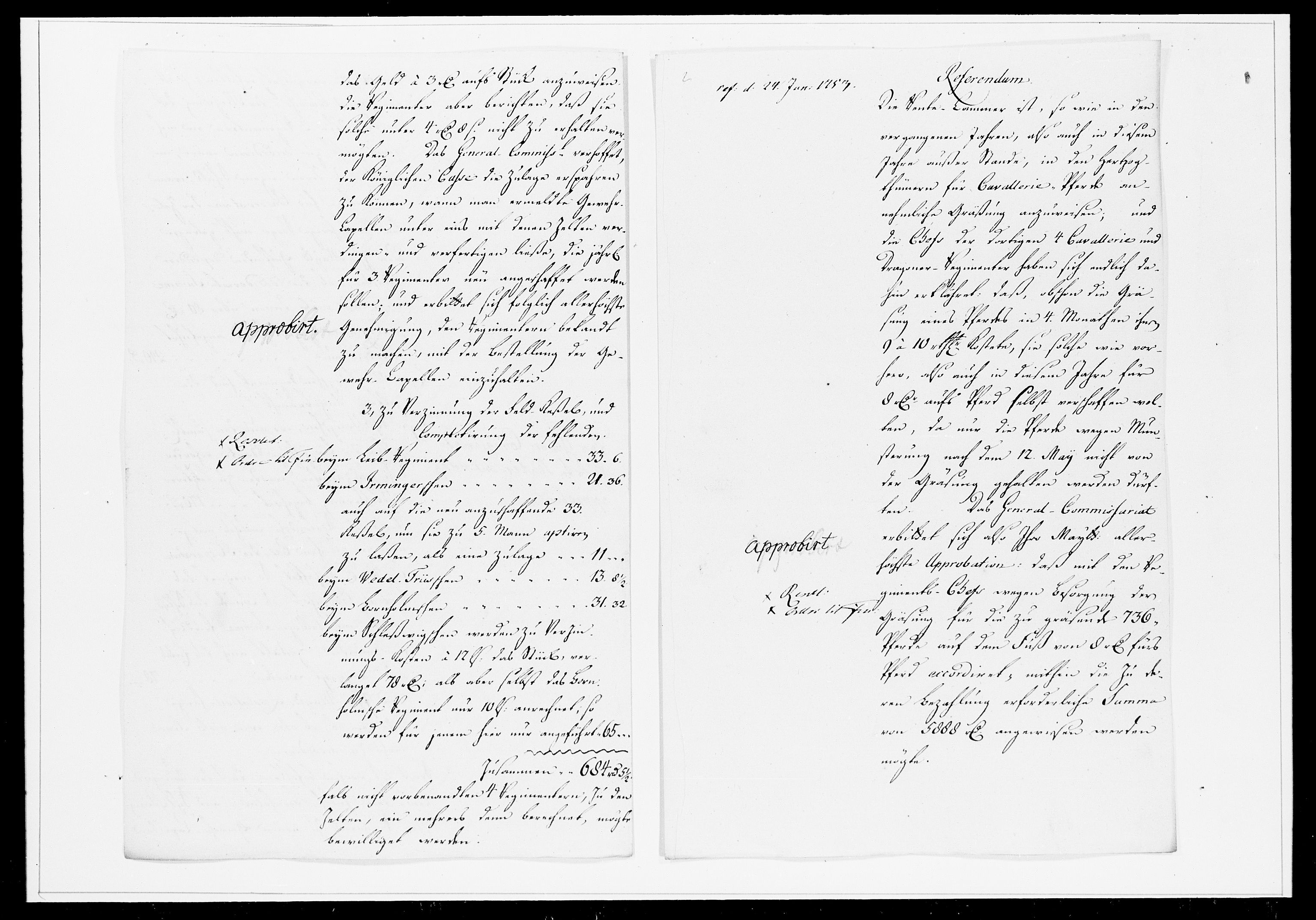 Krigskollegiet, Krigskancelliet, DRA/A-0006/-/1241-1247: Refererede sager, 1753, p. 25