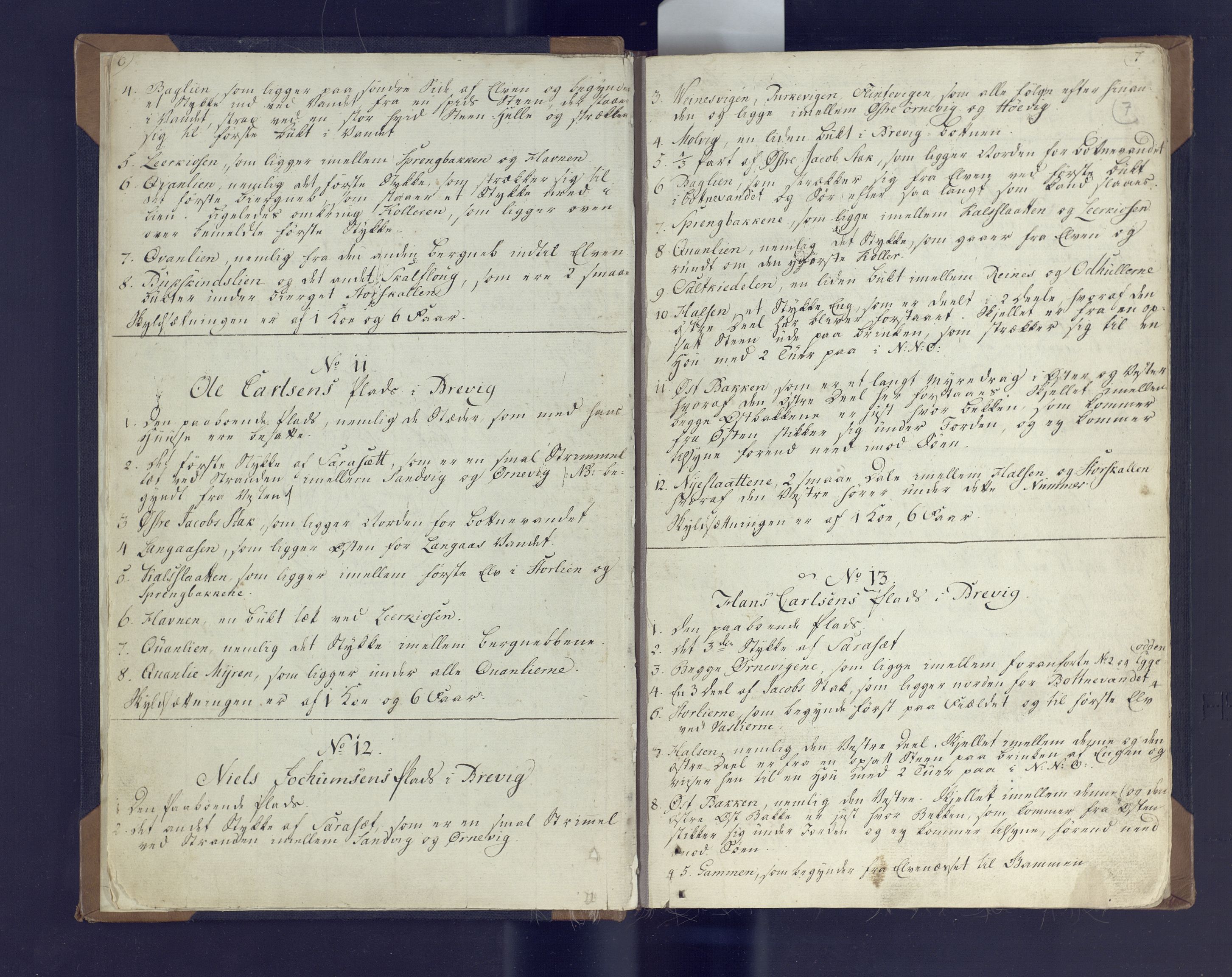 Fylkesmannen i Finnmark, SATØ/S-1120/1Coa/L2882: Landmålerprotokoll (i nærmagasinet/skannet), 1776-1845, p. 7
