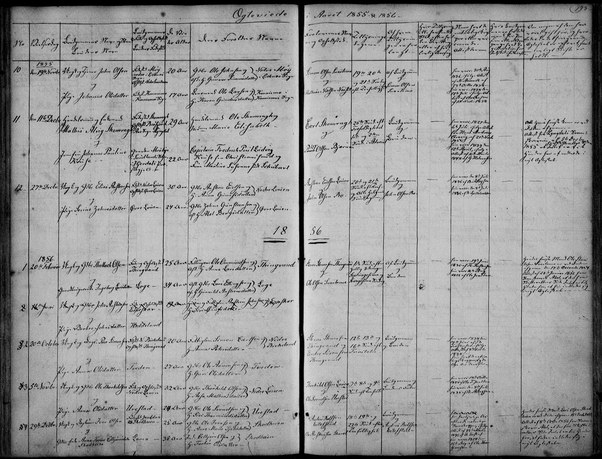 Hægebostad sokneprestkontor, AV/SAK-1111-0024/F/Fa/Faa/L0004: Parish register (official) no. A 4, 1834-1864, p. 193