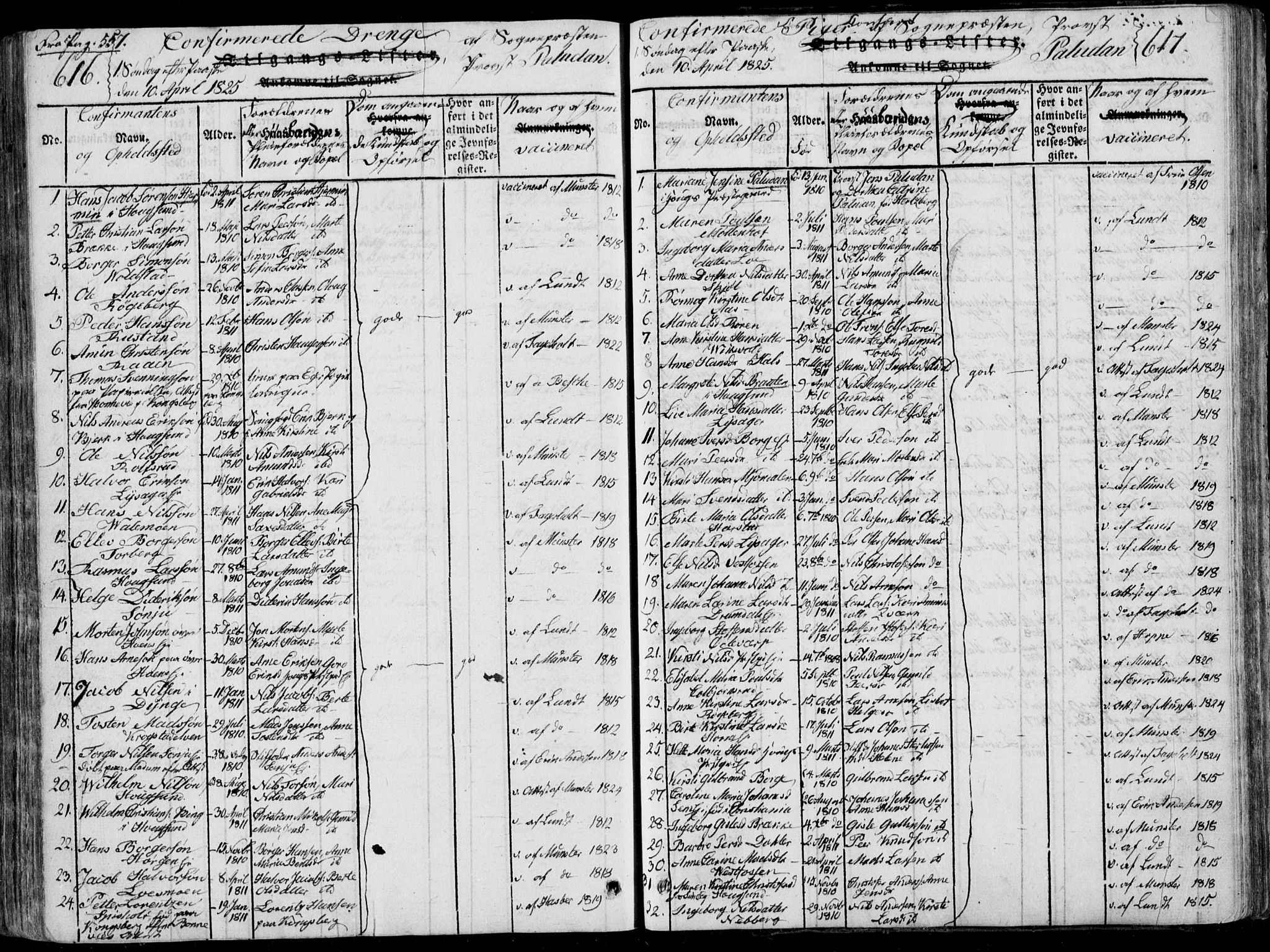 Eiker kirkebøker, AV/SAKO-A-4/F/Fa/L0011: Parish register (official) no. I 11, 1814-1827, p. 616-617