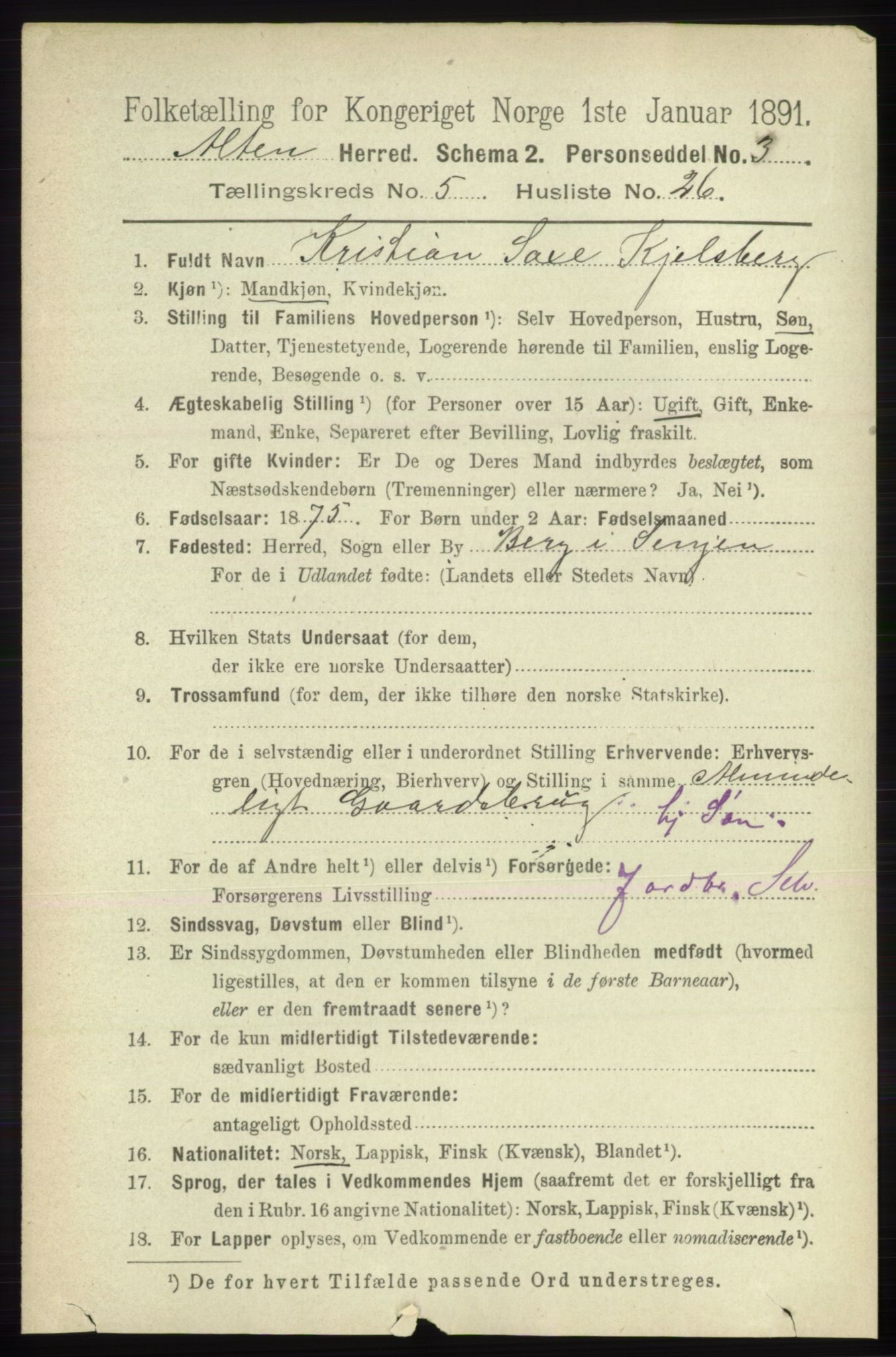 RA, 1891 census for 2012 Alta, 1891, p. 1800