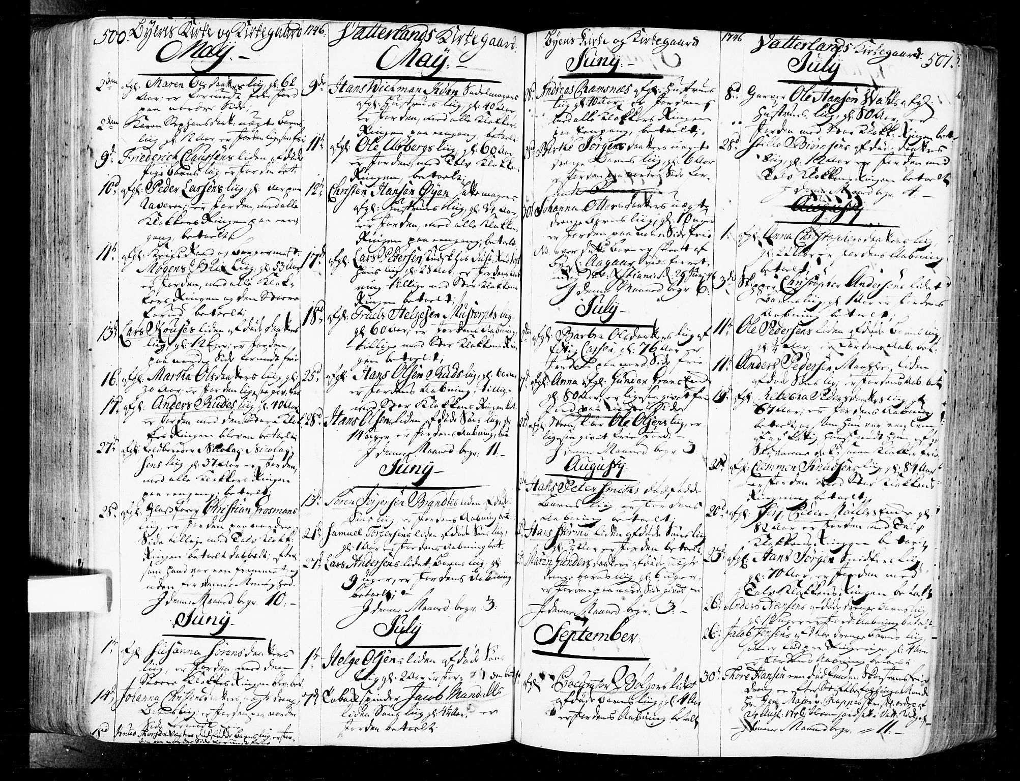 Oslo domkirke Kirkebøker, SAO/A-10752/F/Fa/L0004: Parish register (official) no. 4, 1743-1786, p. 500-501