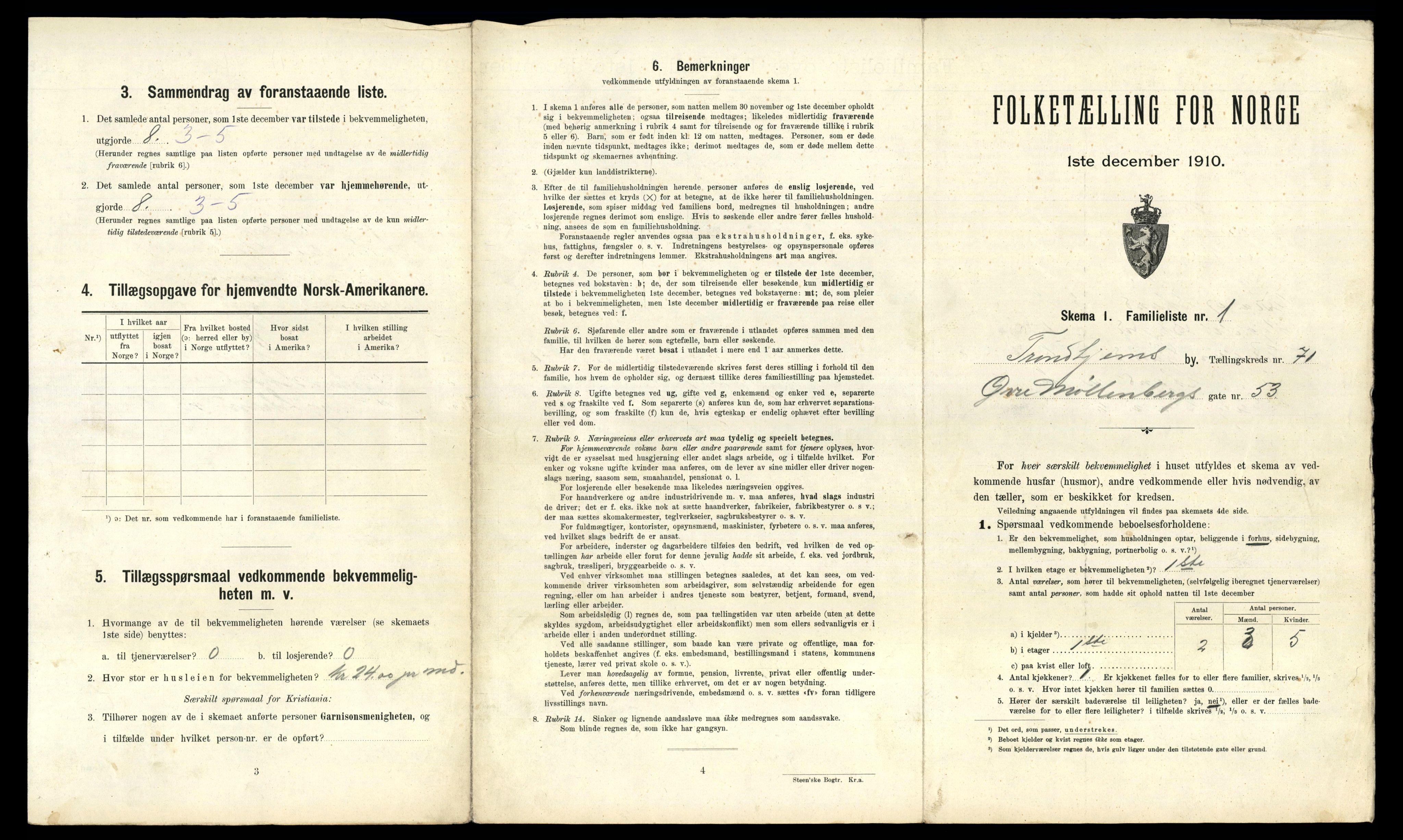 RA, 1910 census for Trondheim, 1910, p. 20915