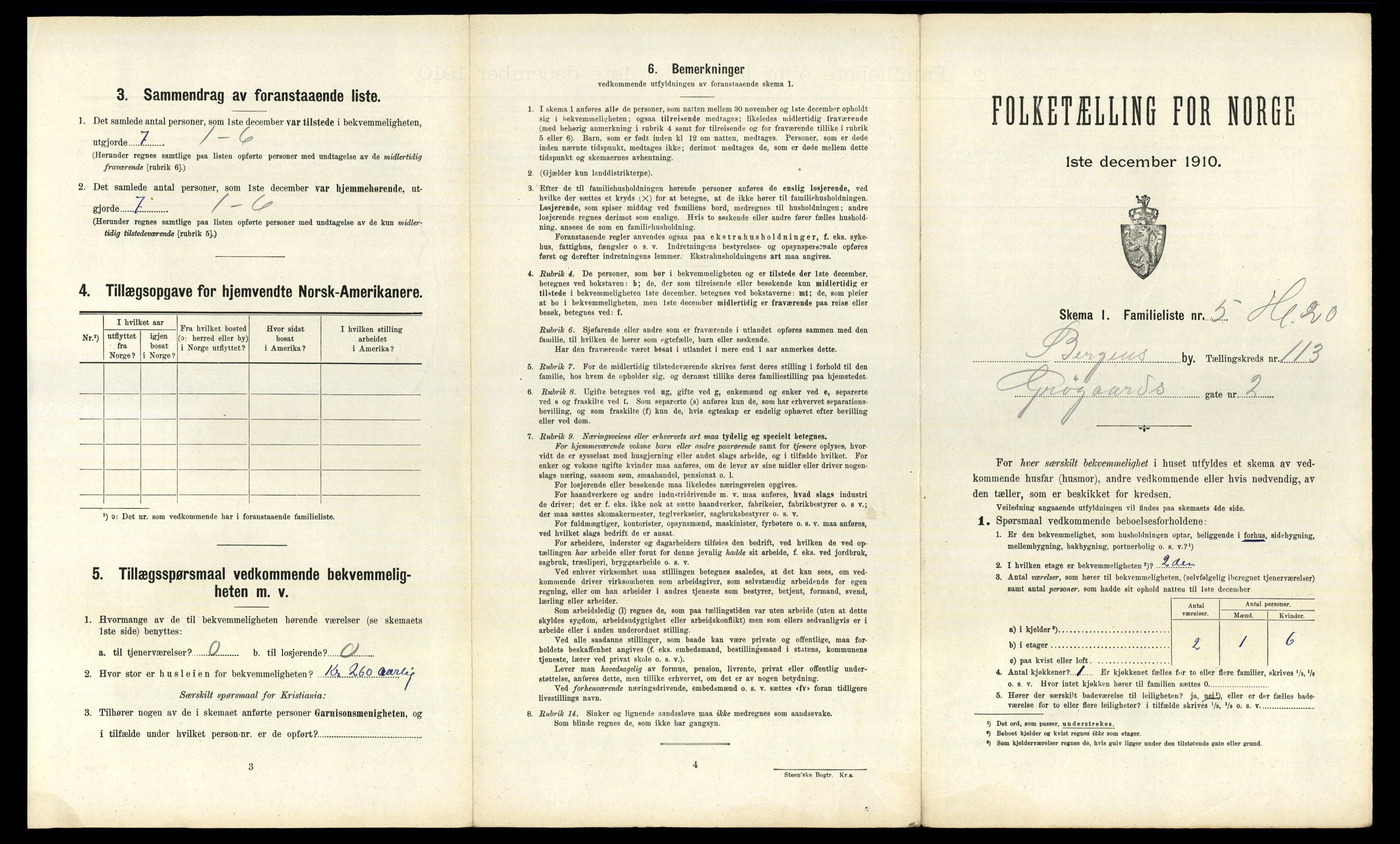 RA, 1910 census for Bergen, 1910, p. 39625