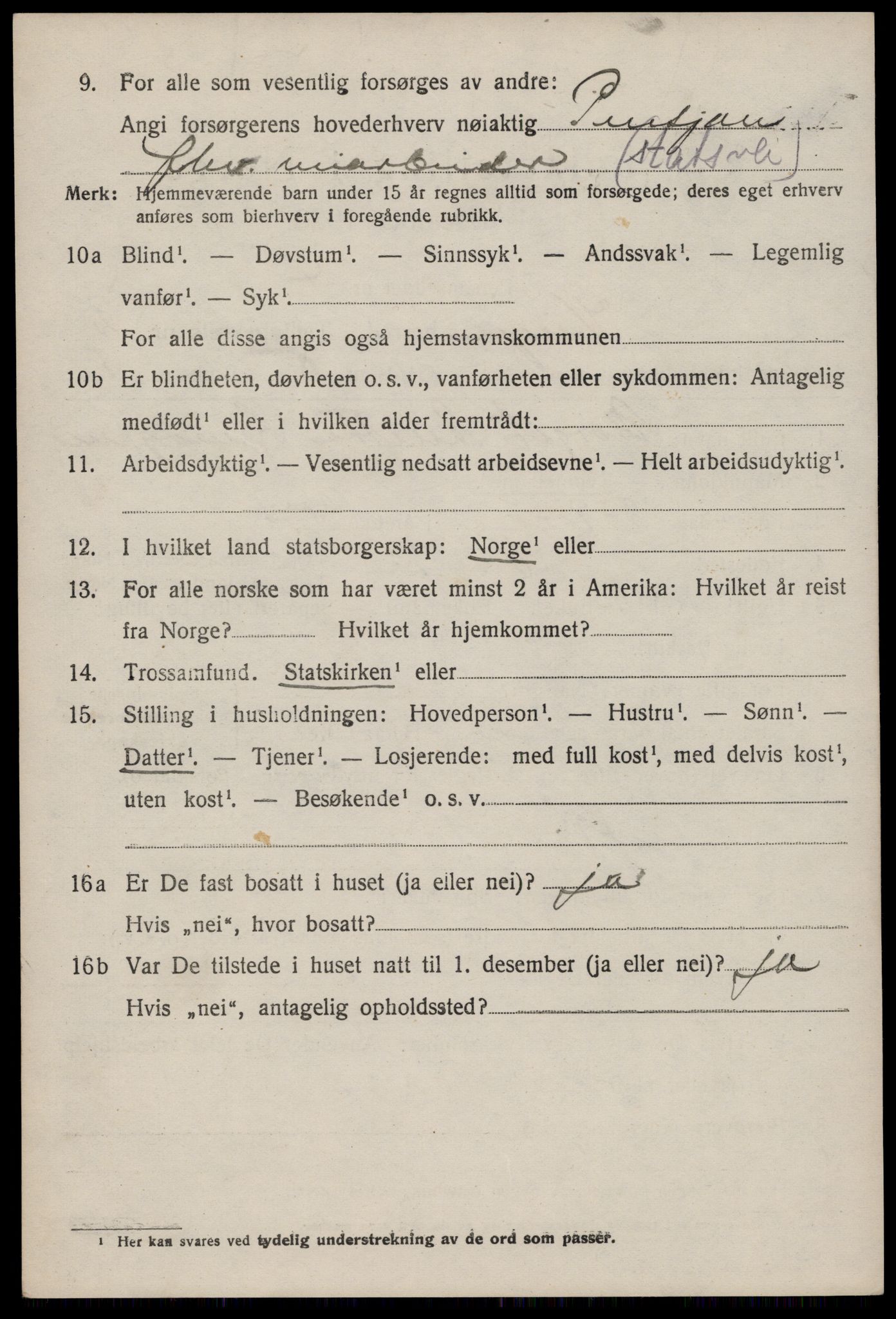 SAKO, 1920 census for Vinje, 1920, p. 1042