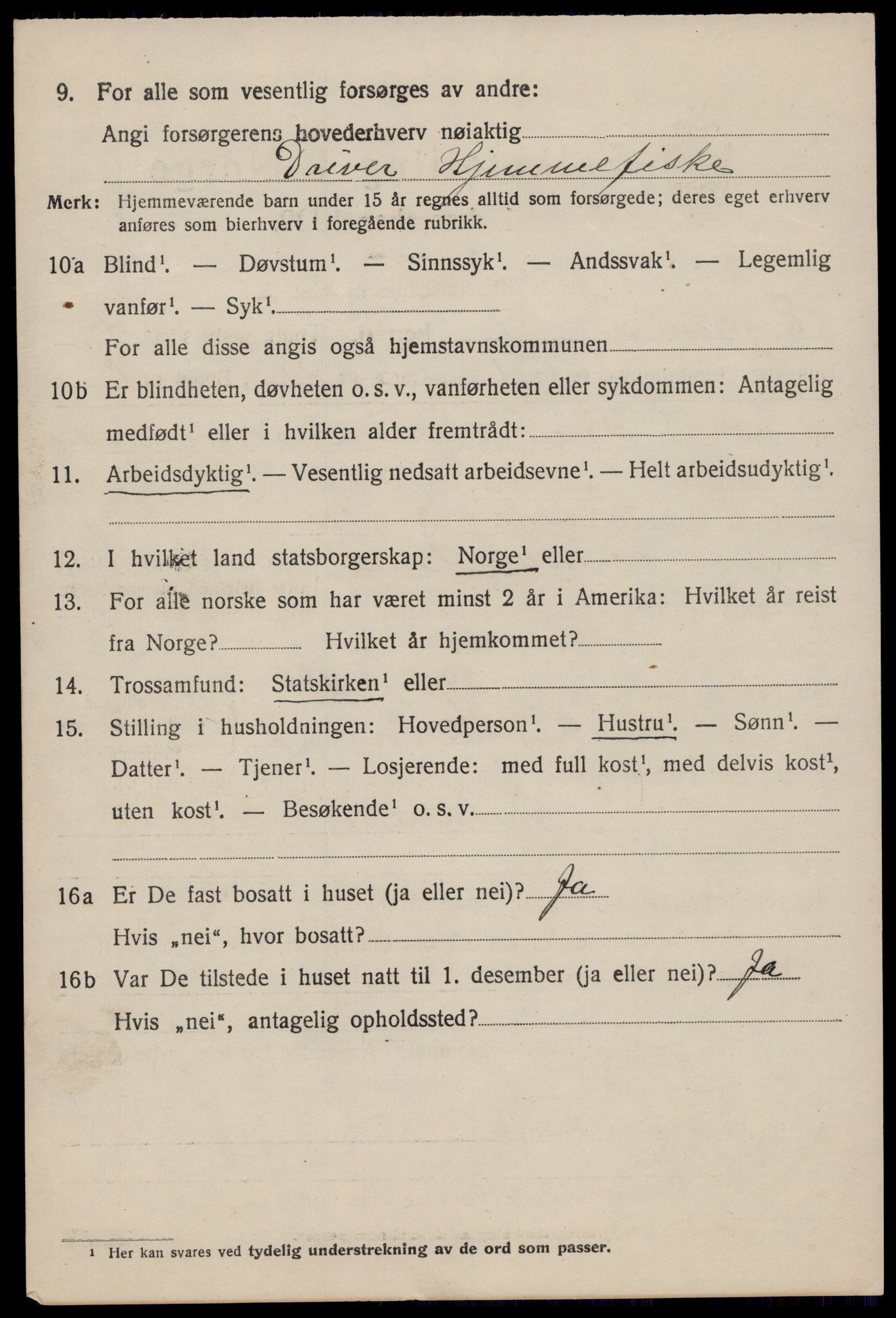 SAST, 1920 census for Eigersund, 1920, p. 4620