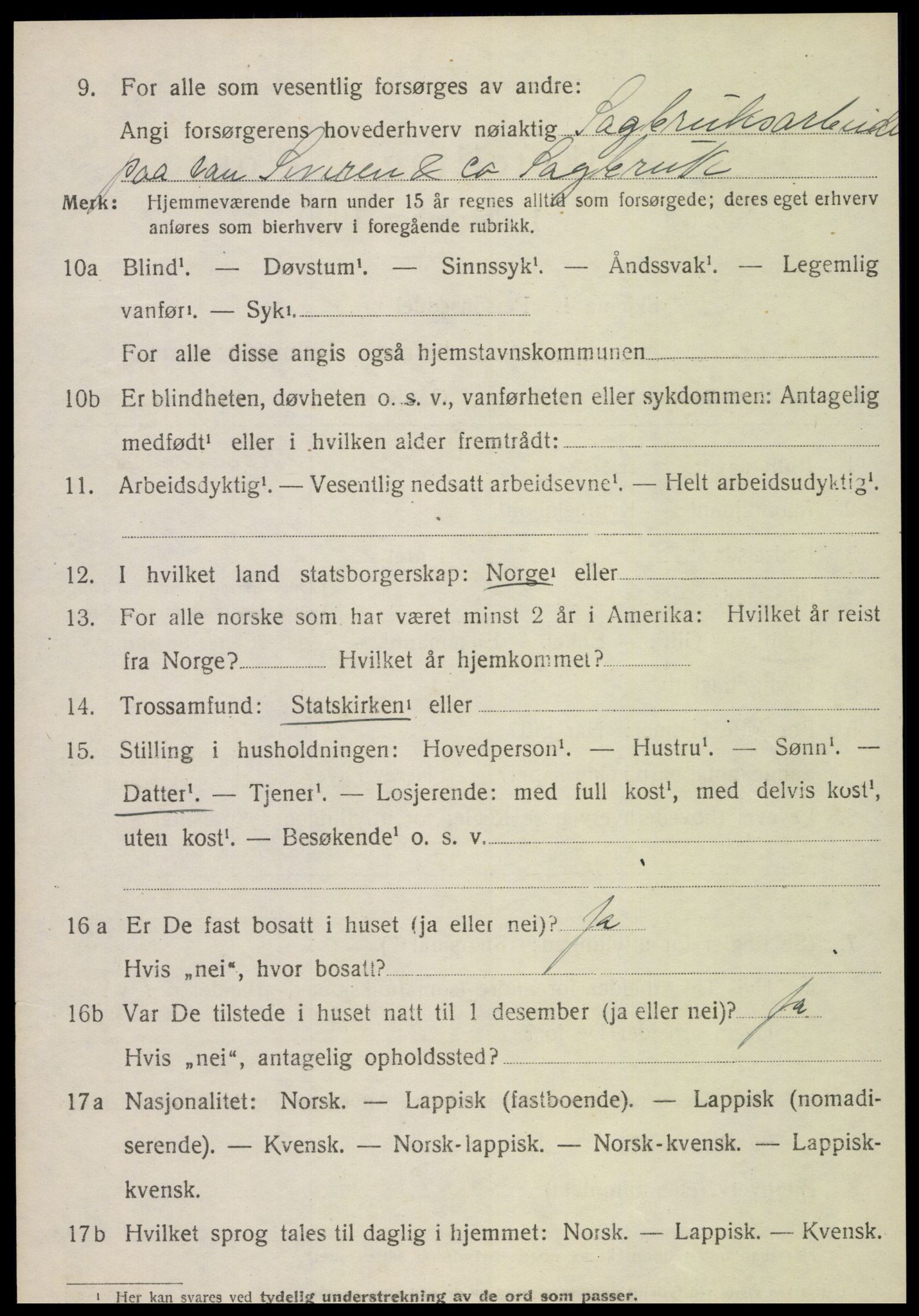 SAT, 1920 census for Vemundvik, 1920, p. 1014